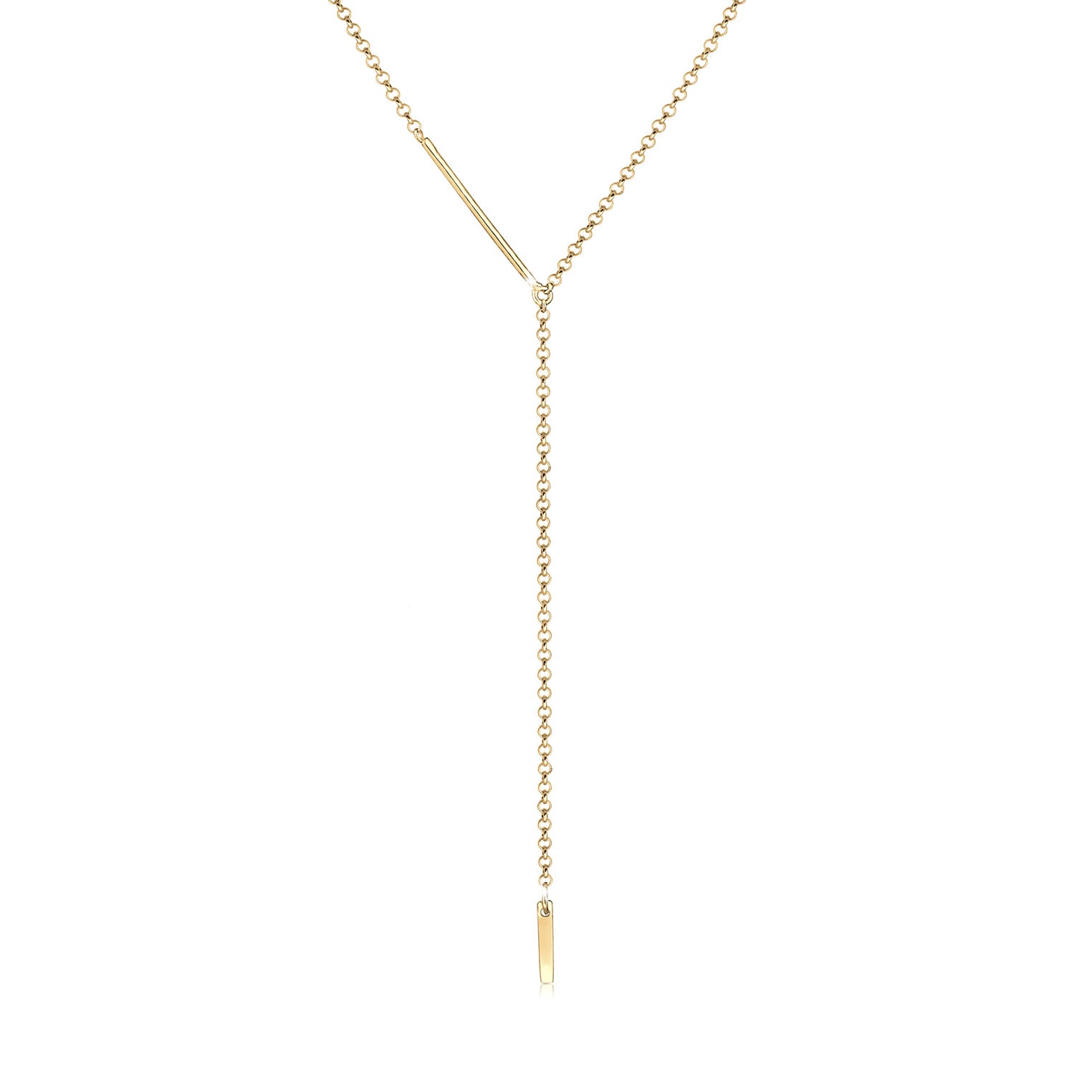 Gold Perhiasan Wanita Perak Asli - Silver Kalung Figaro Y-Chain Layer Look