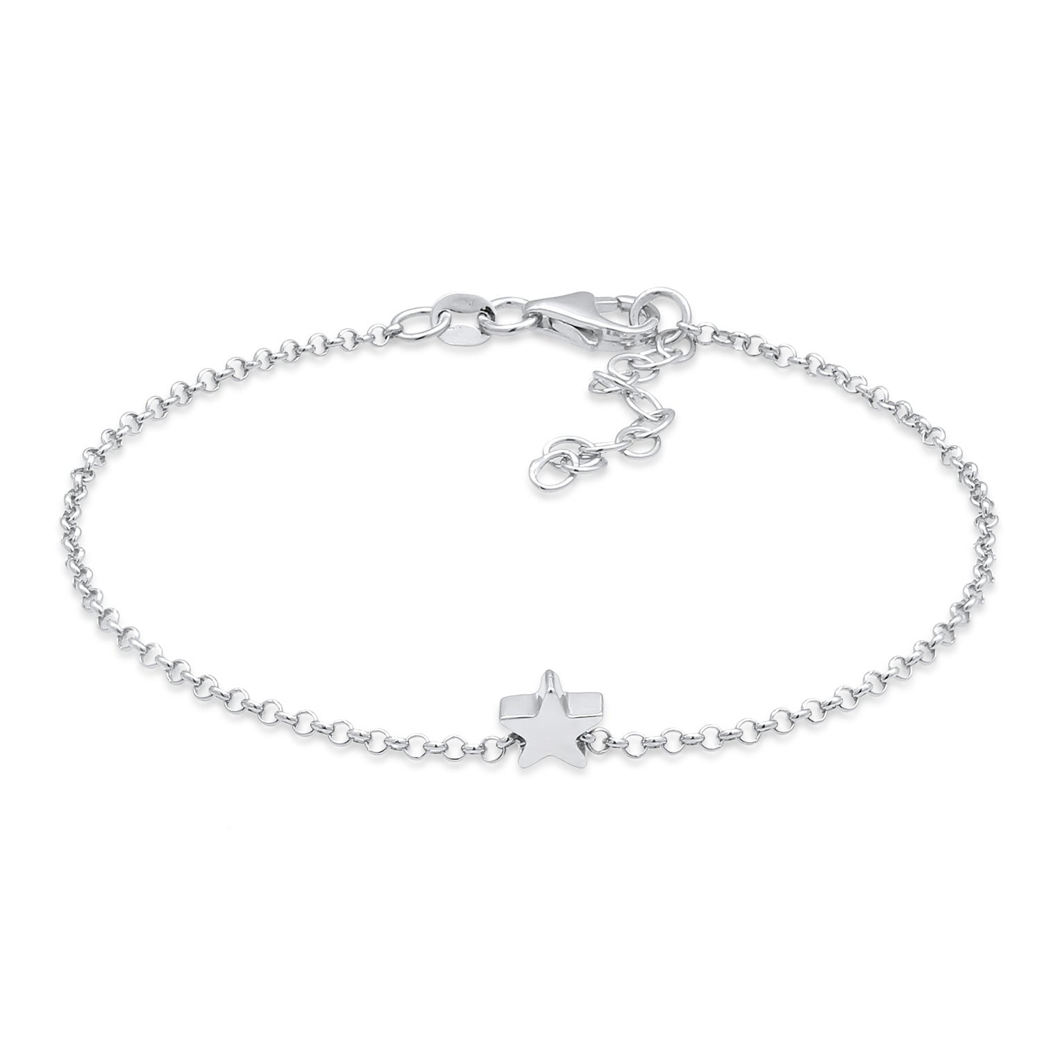 Silver Perhiasan Wanita Perak Asli - Silver Gelang Chain Star Pendant Astro