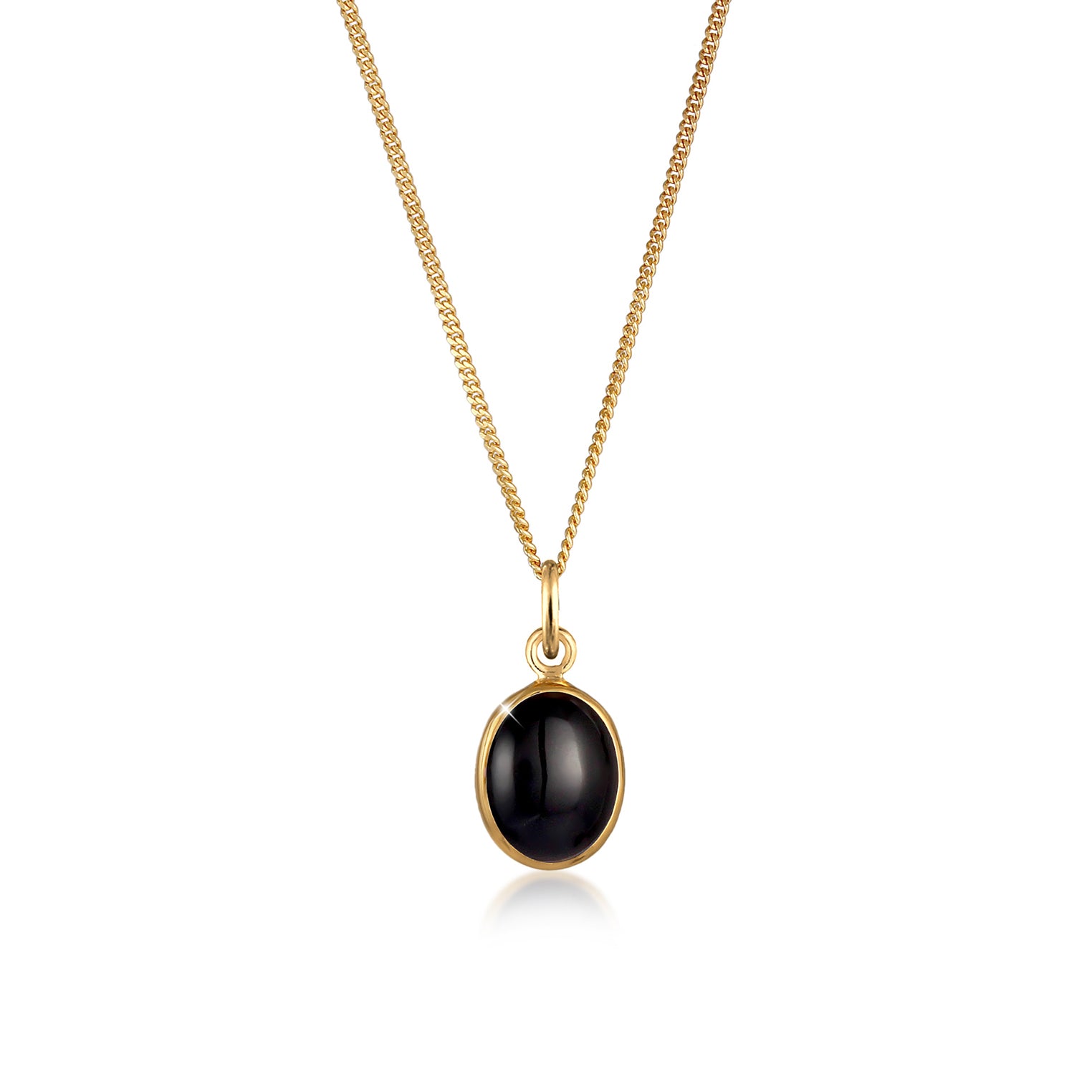 Gold Perhiasan Wanita Perak Asli - Silver Kalung Permata Elegant Gold Plated