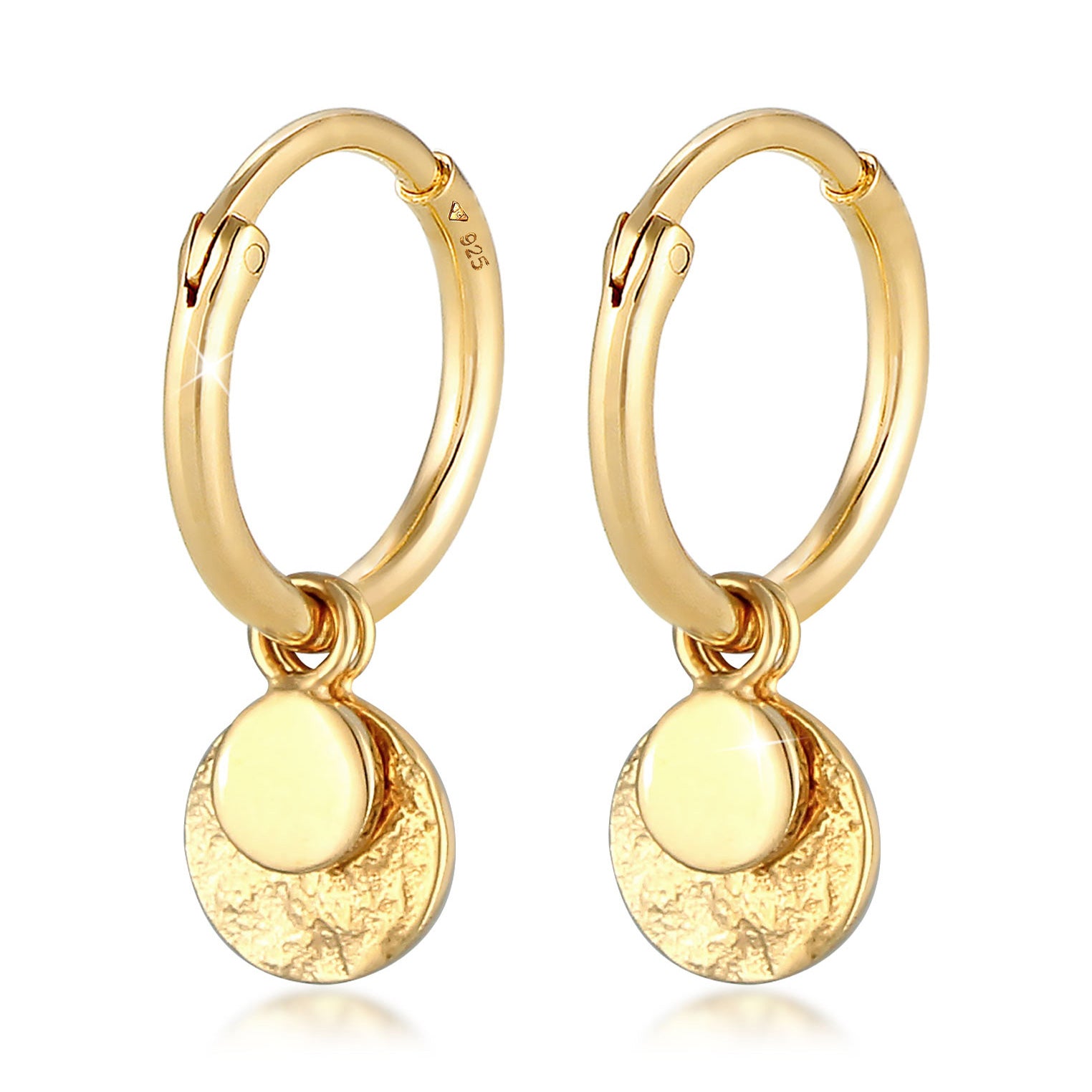 Gold Perhiasan Wanita Perak Asli - Silver Anting Creoles Plate Vintage Trend Blogger Lapis Emas