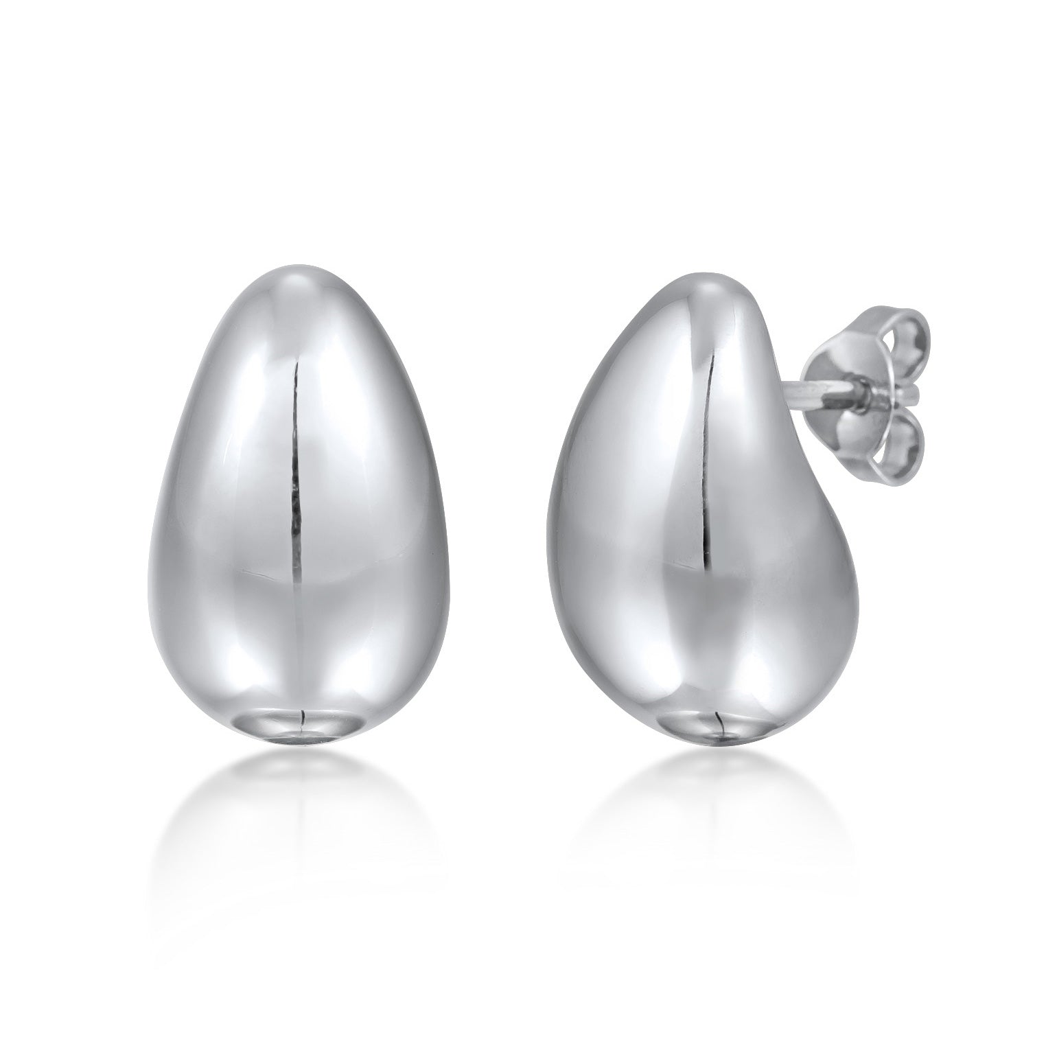 Silver Perhiasan Wanita Perak Asli - Silver Anting Drop Chunky