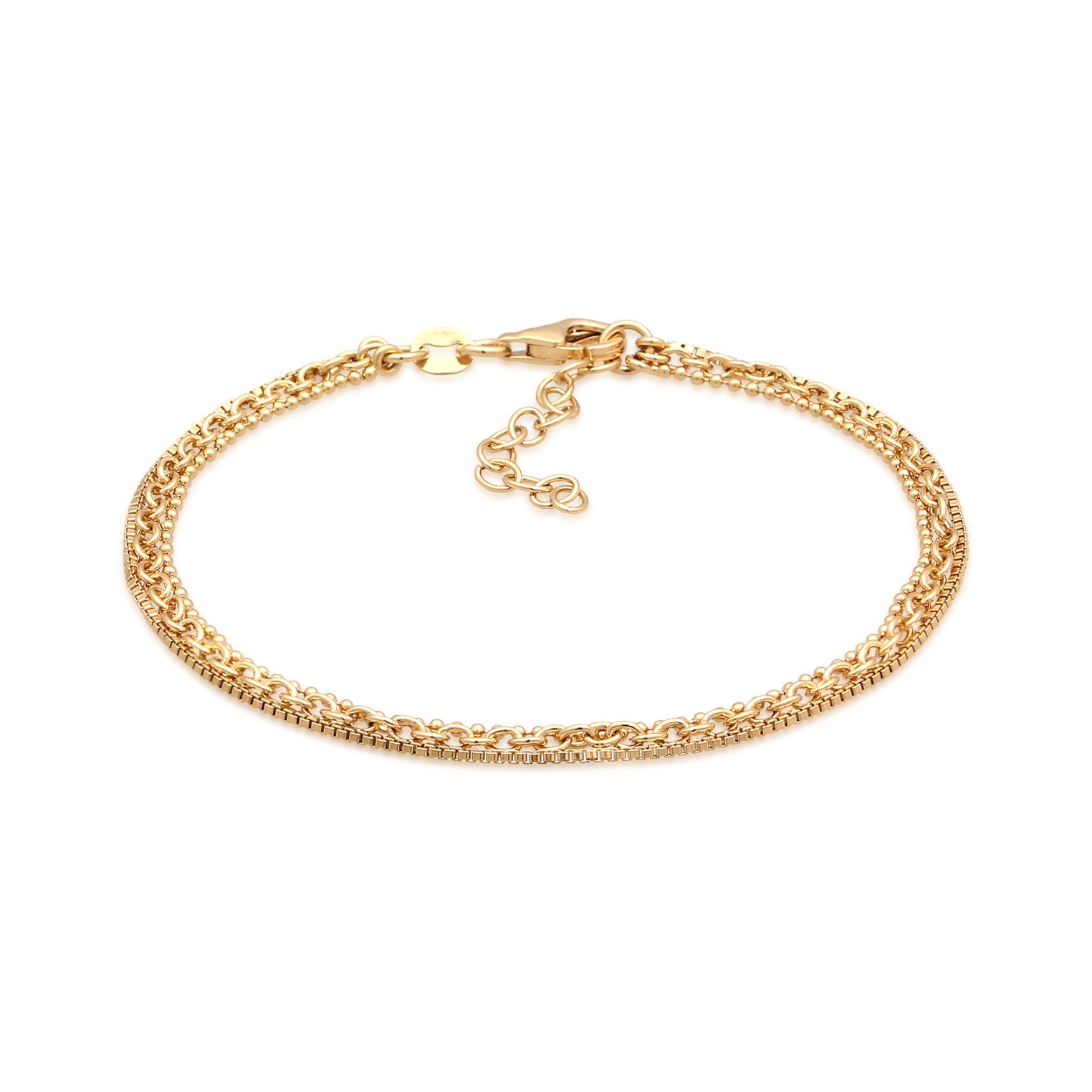 Gold Perhiasan Wanita Perak Asli Lapis Emas Gelang Venetian Chain