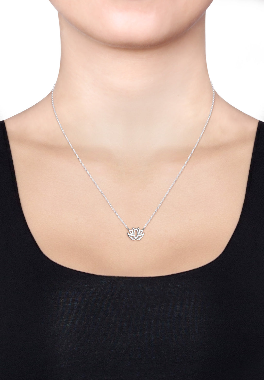 Necklace Lotus Flower 925 Sterling Silver