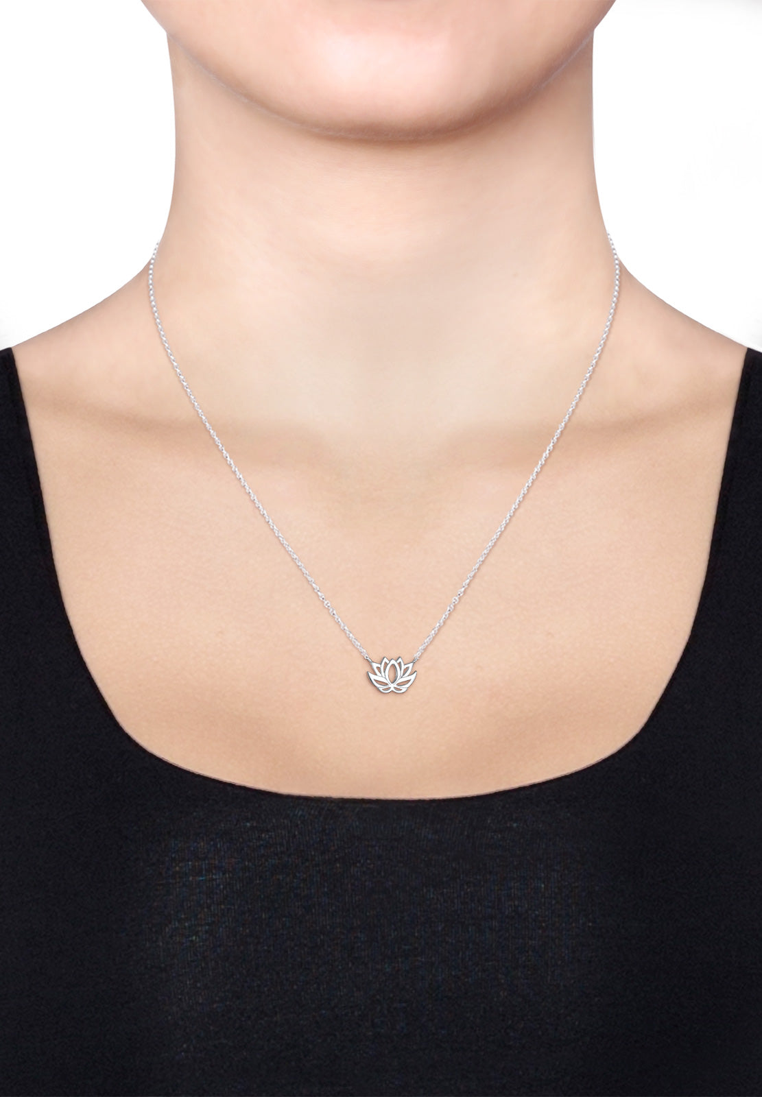 Necklace Lotus Flower 925 Sterling Silver