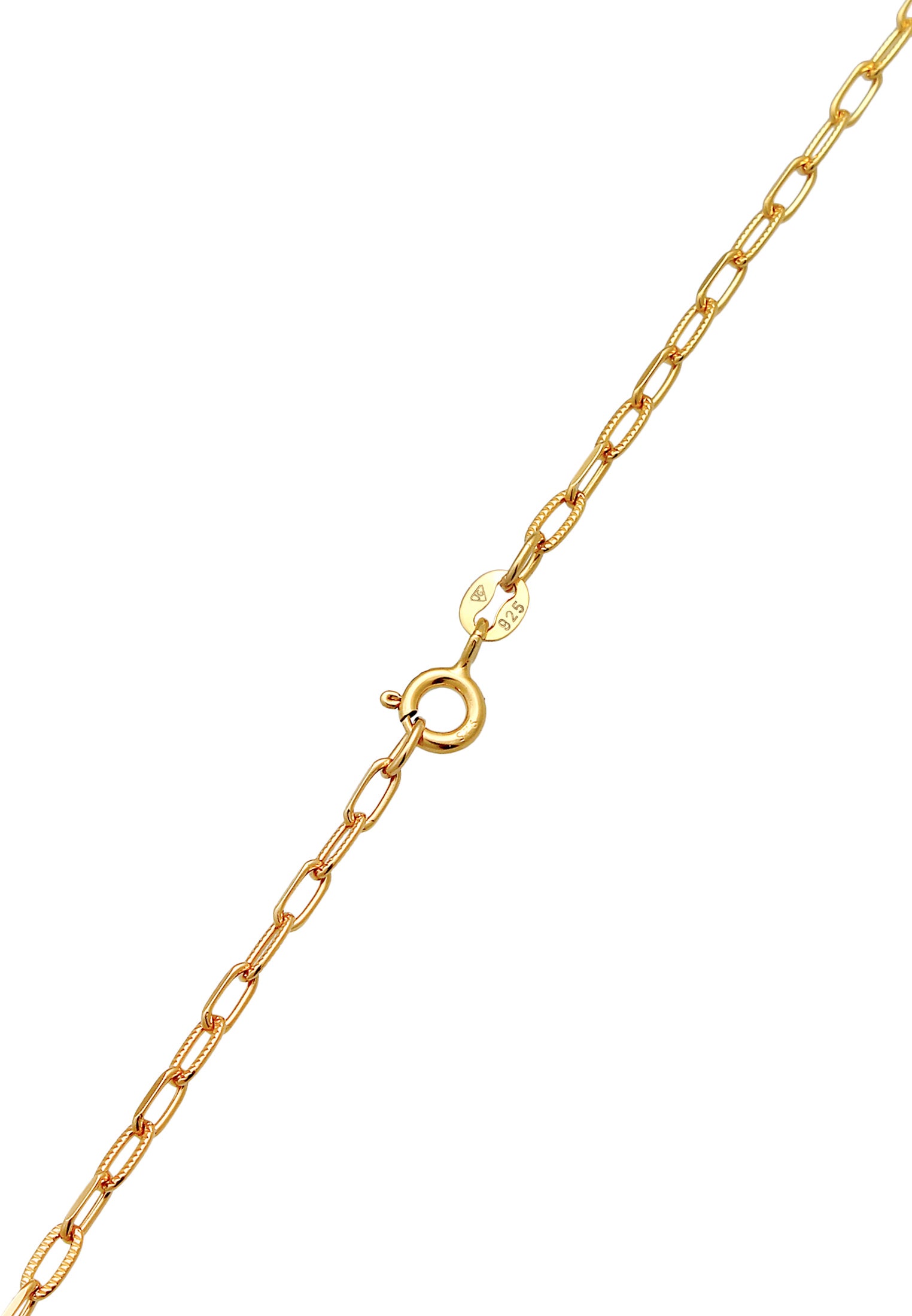 Necklace Link Plate Basic in 925 Sterling Silver Gold Plated