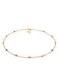 Kalung perak 925 lapis emas dengan beads warna warni elegan Elli Jewelry
