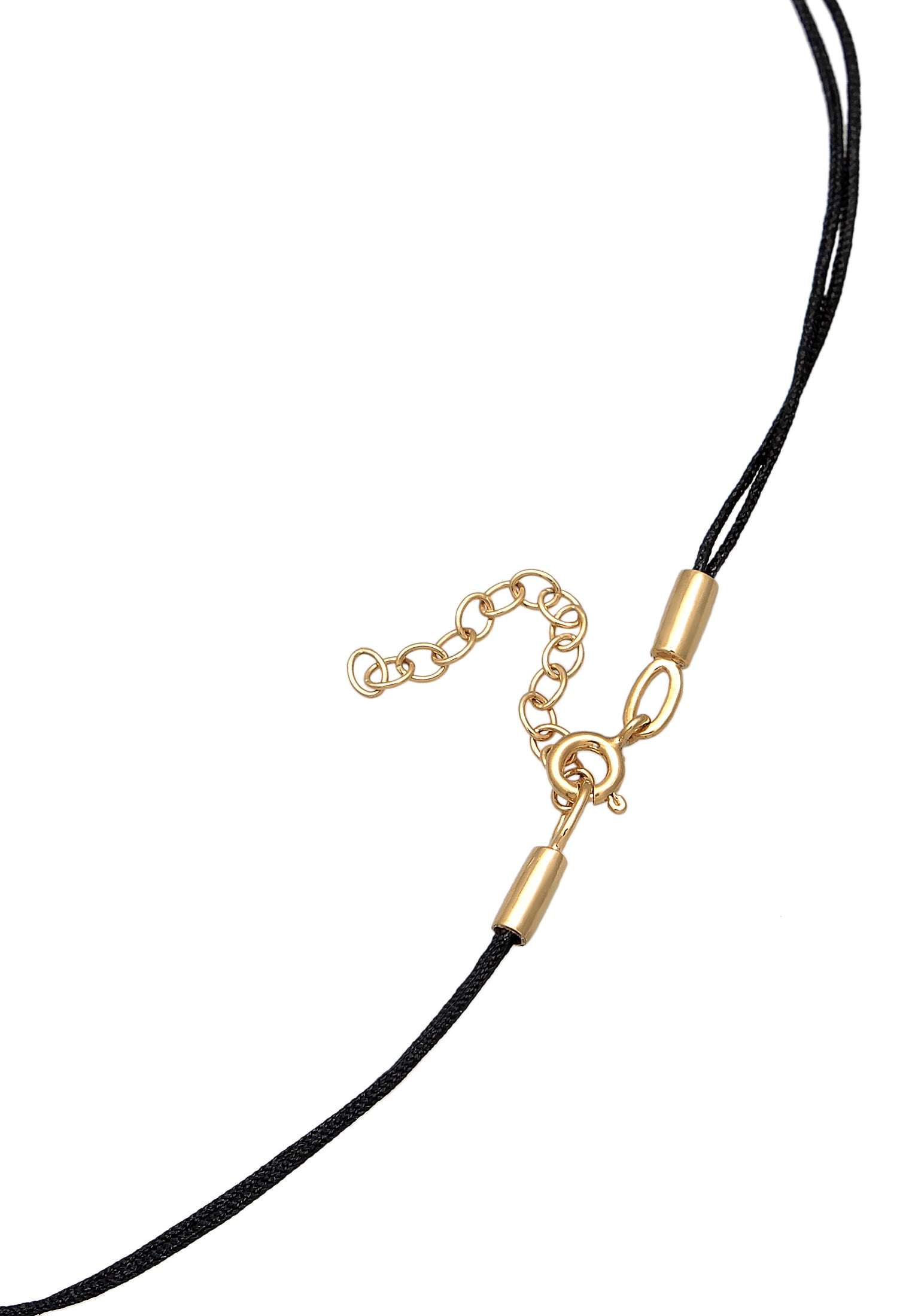 Kalung Choker Tren Nilon Cangkang Kauri dalam Perak Murni 925