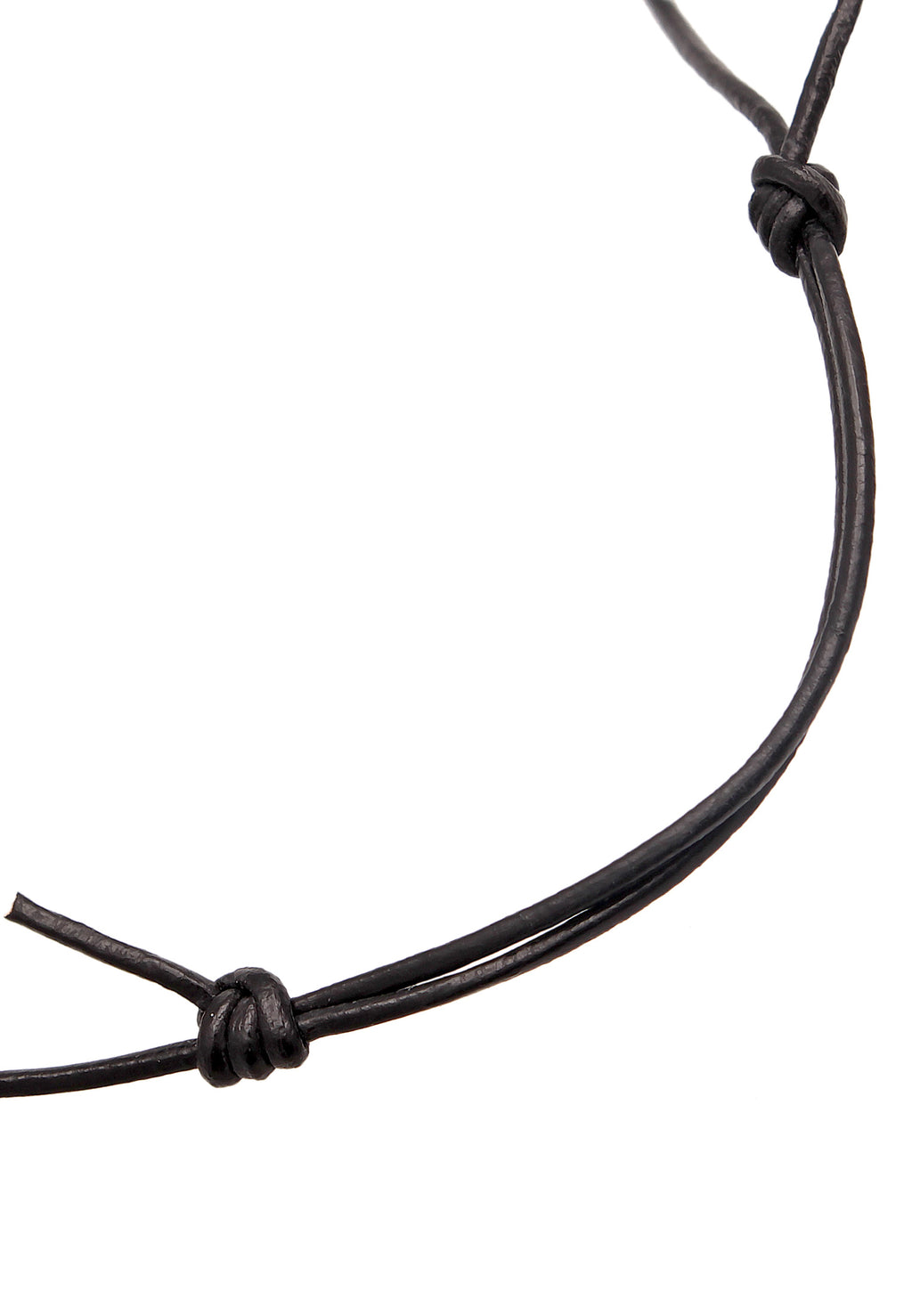 Kalung Tali Pesona Suede Hitam Perak Sterling 925