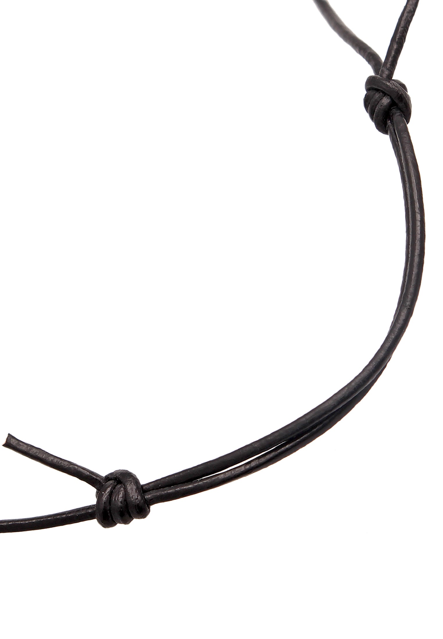 Kalung Tali Pesona Suede Hitam Perak Sterling 925