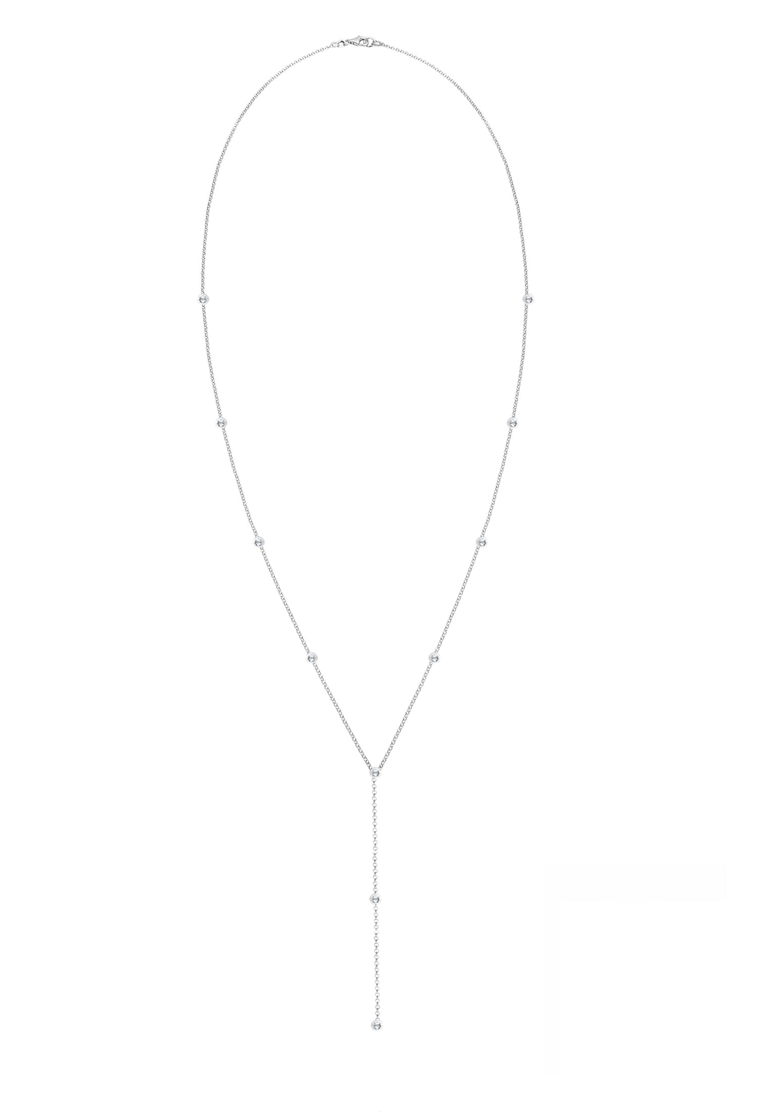 Necklace Y-Chain Geo Crystals 925 Sterling Silver