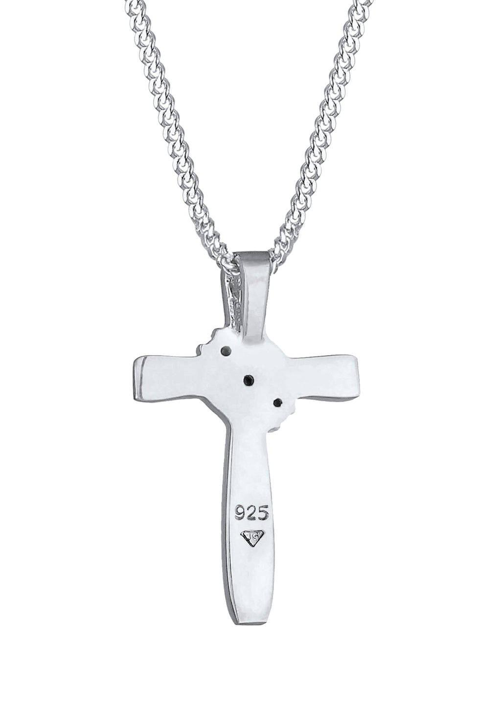 Necklace Cross Crystals in 925 Sterling Silver