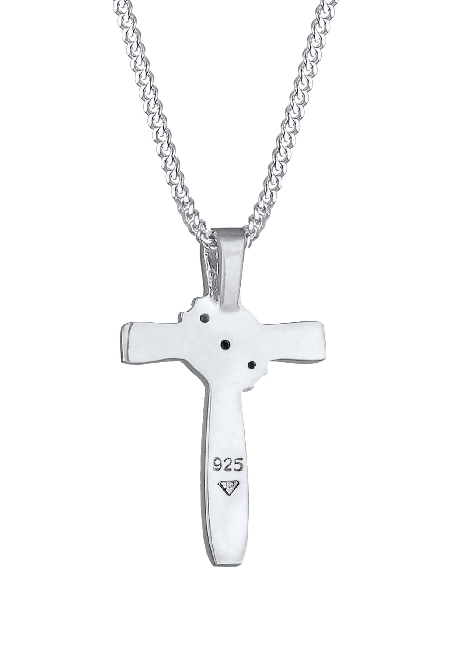 Necklace Cross Crystals in 925 Sterling Silver