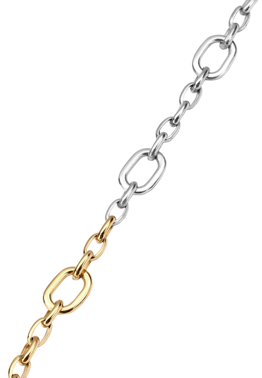 Bracelet Bicolor Round Anchor Chain Glass Crystals 925 Sterling Silver Embellished Crystal by Swarovski®