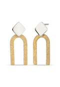 Anting-anting Geometris Unisex Perak Sterling 925