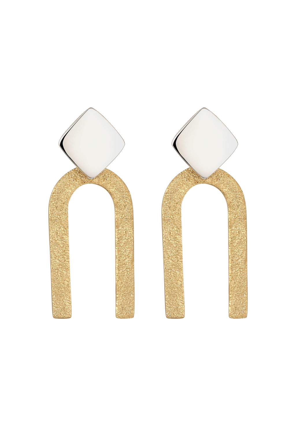 Anting-anting Geometris Unisex Perak Sterling 925