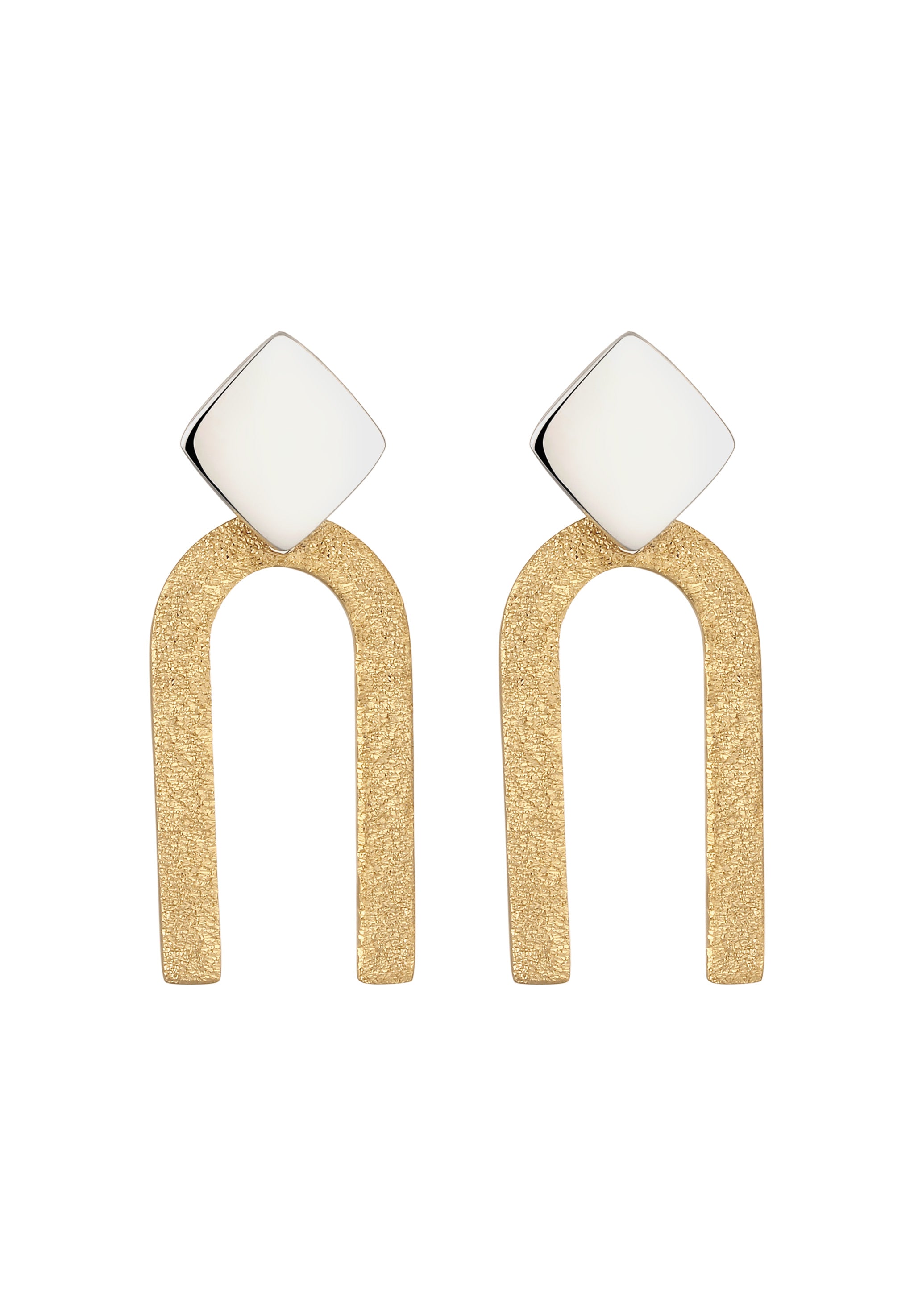 Anting-anting Geometris Unisex Perak Sterling 925