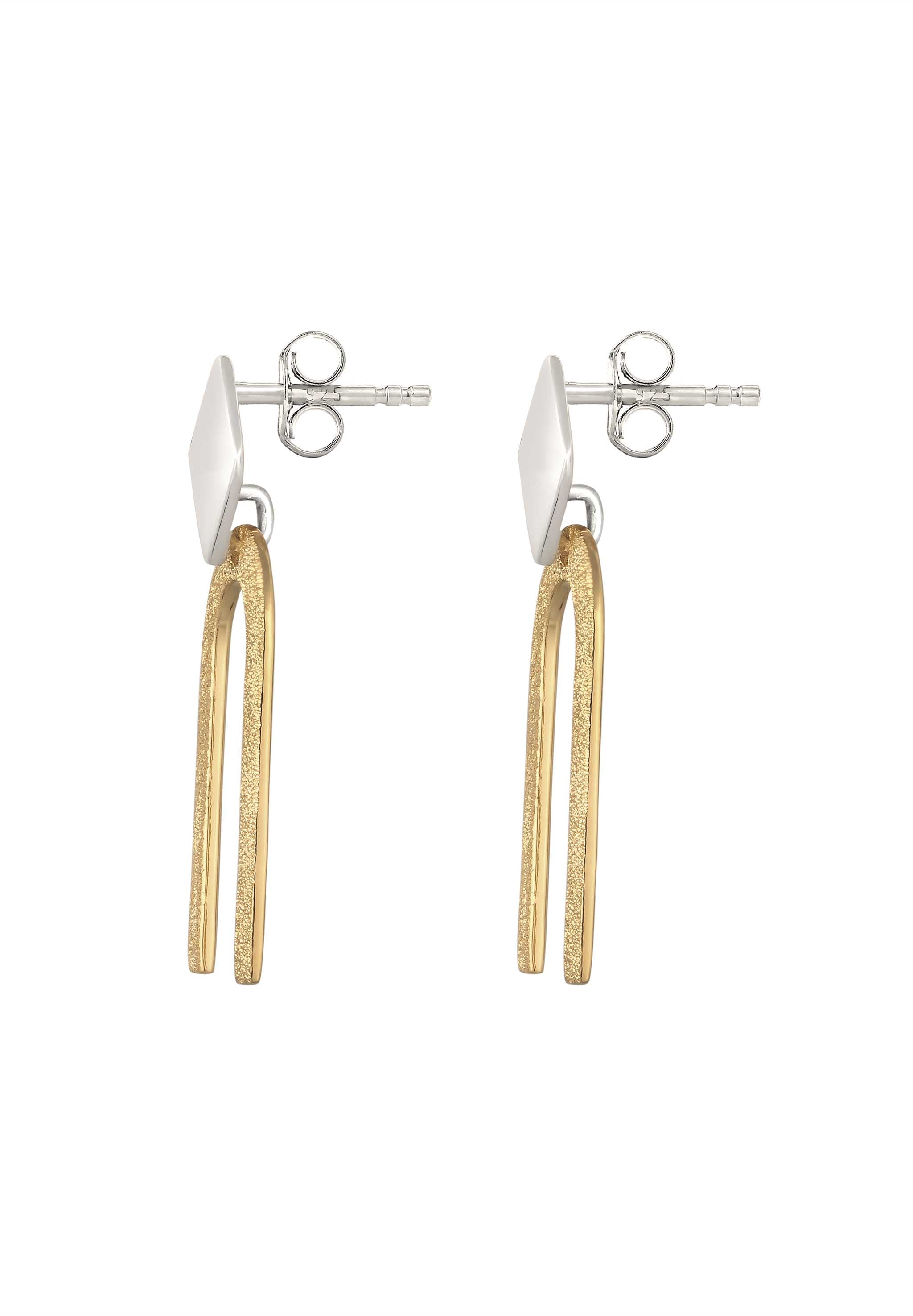 Anting-anting Geometris Unisex Perak Sterling 925