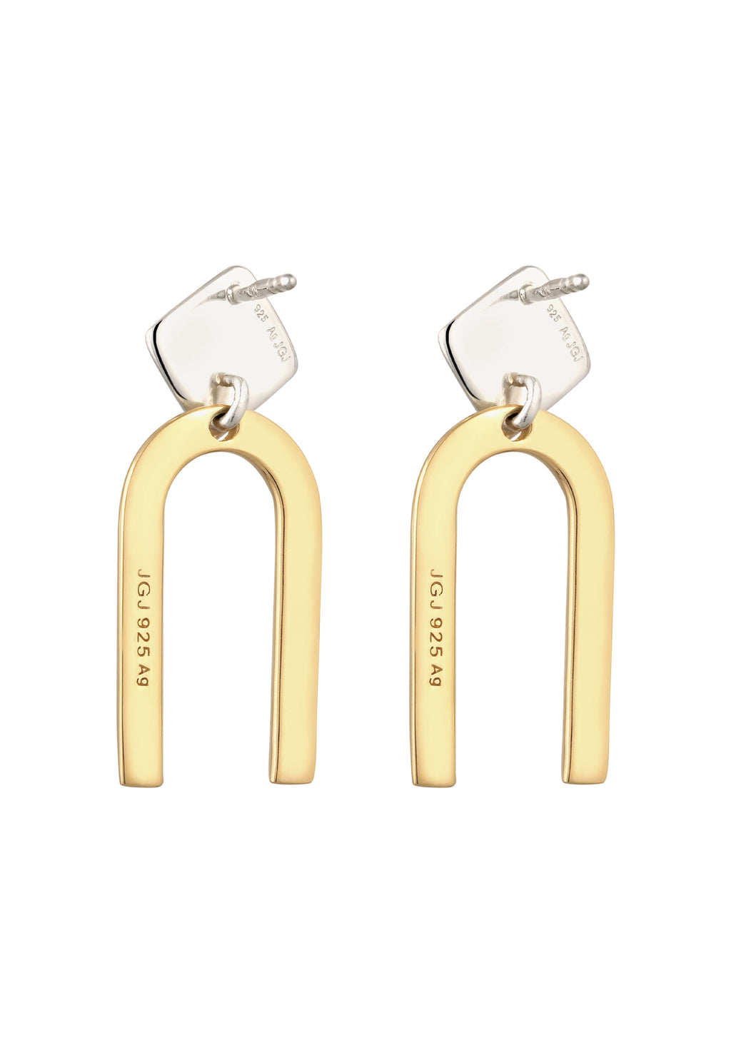 Anting-anting Geometris Unisex Perak Sterling 925