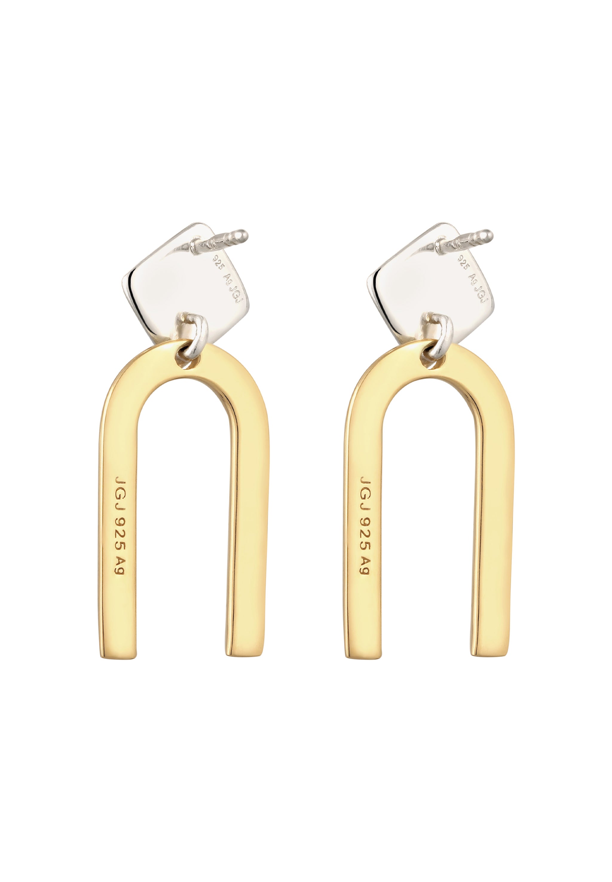 Anting-anting Geometris Unisex Perak Sterling 925