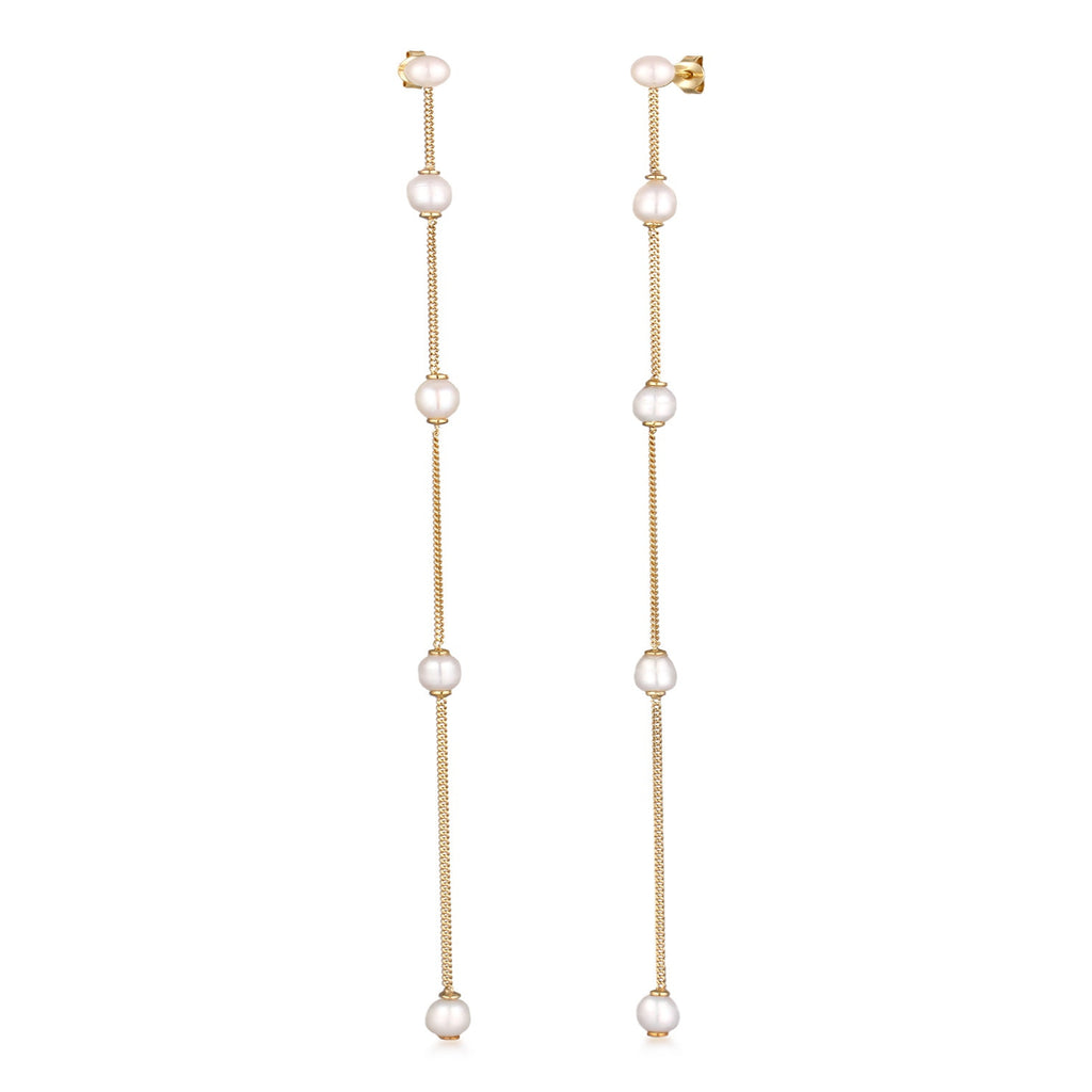 Anting Mutiara Rantai Perak Sterling 925