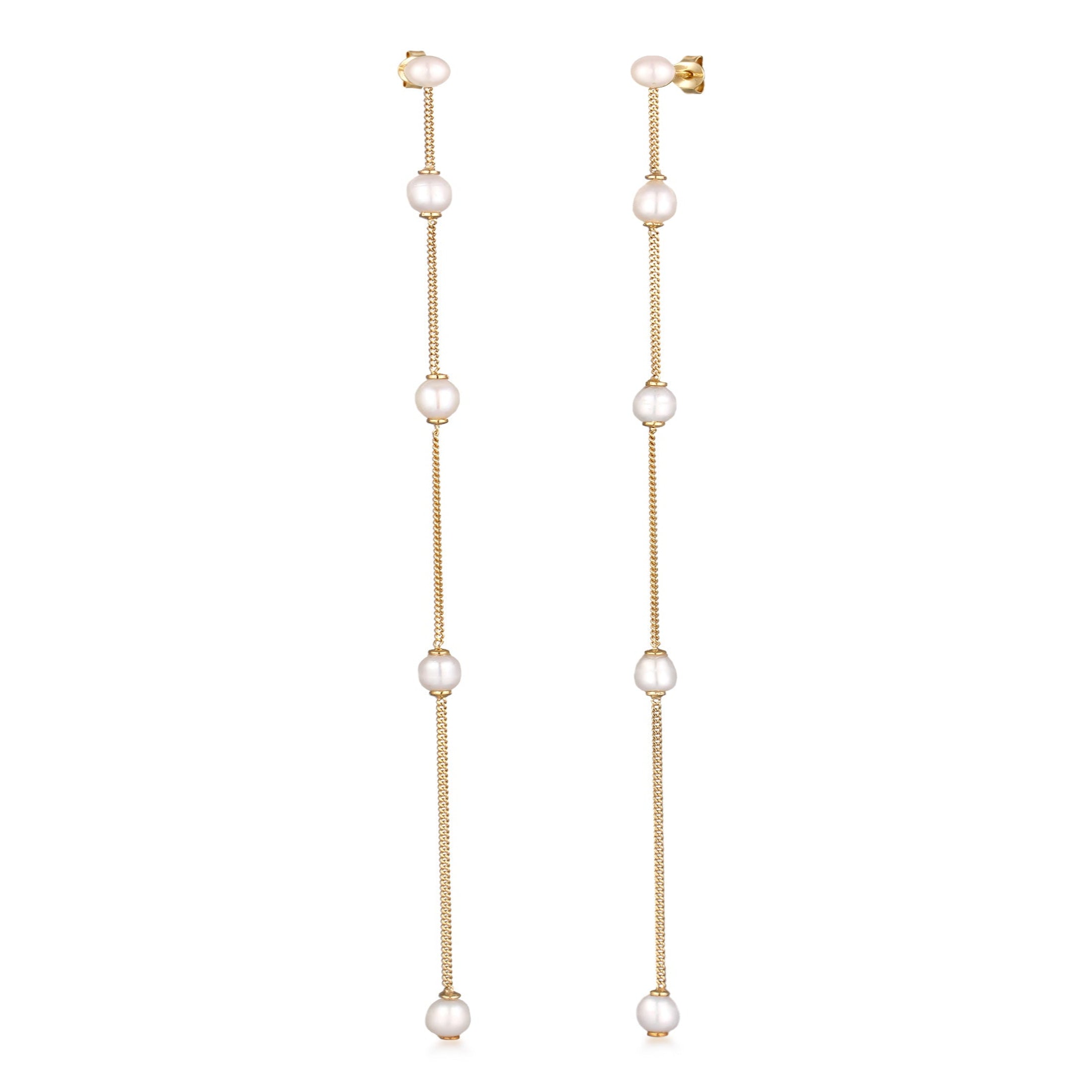 Anting Mutiara Rantai Perak Sterling 925