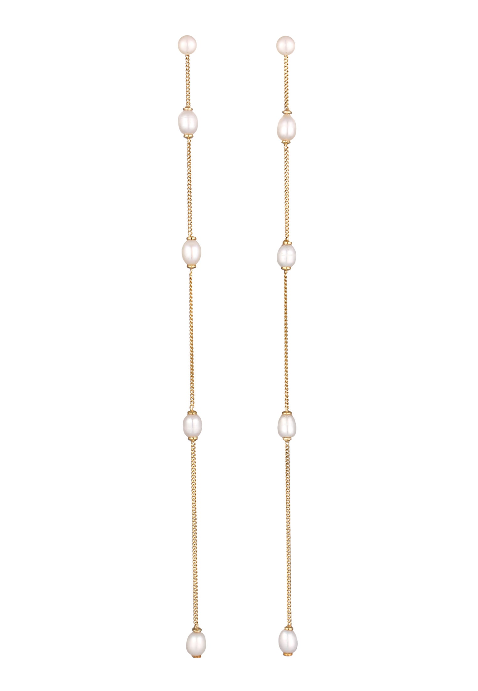 Anting Mutiara Rantai Perak Sterling 925