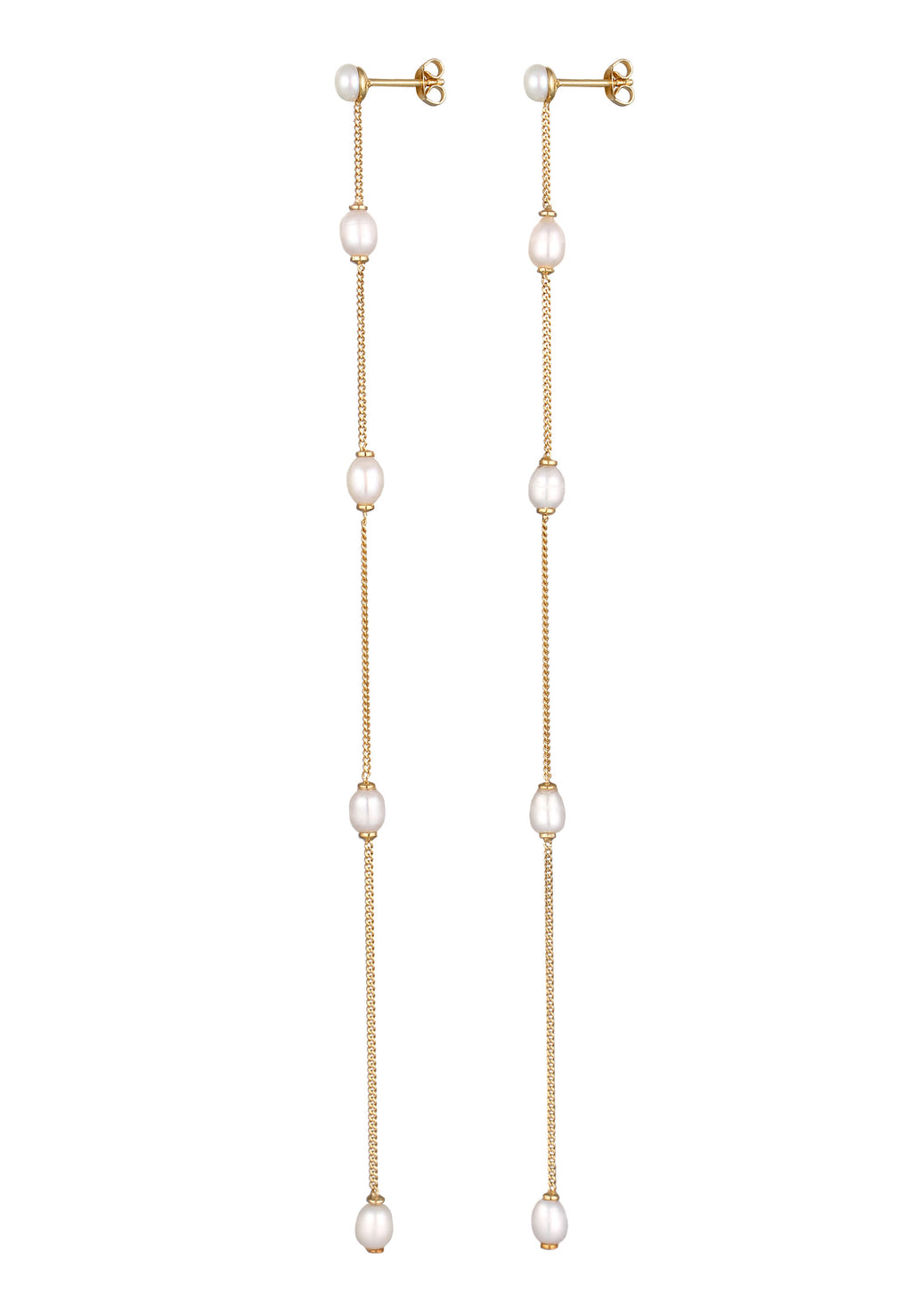 Anting Mutiara Rantai Perak Sterling 925