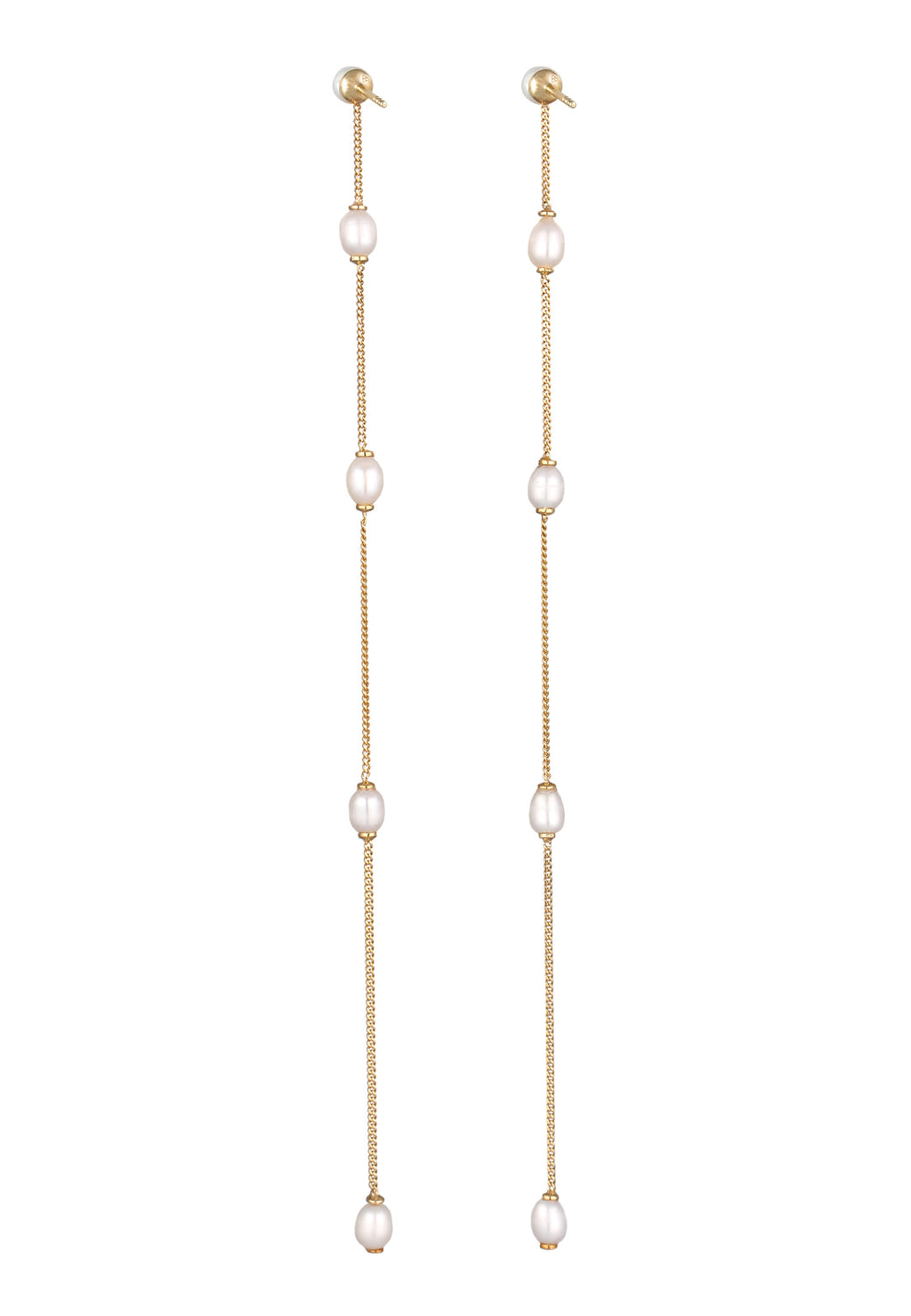 Anting Mutiara Rantai Perak Sterling 925