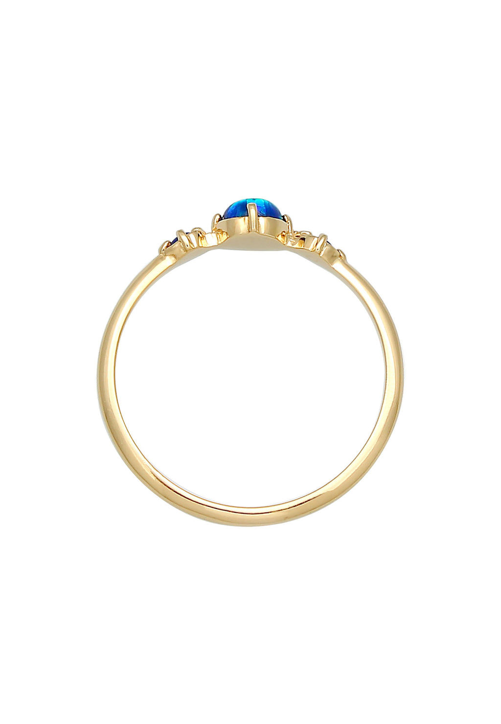 Cincin Geo Vintage Trend Opal Sintetis Perak Sterling 925