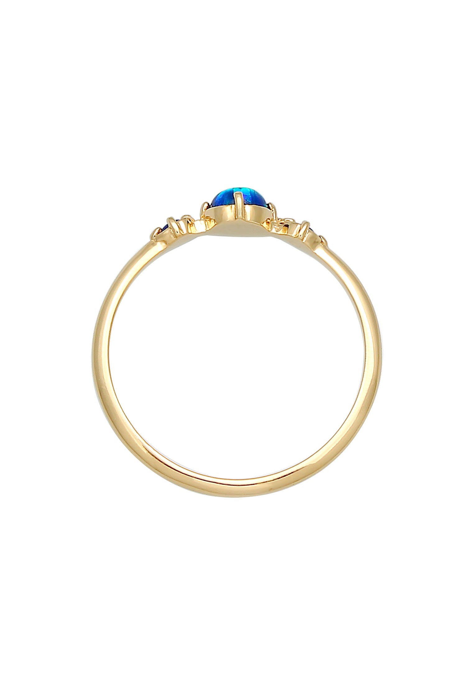 Cincin Geo Vintage Trend Opal Sintetis Perak Sterling 925