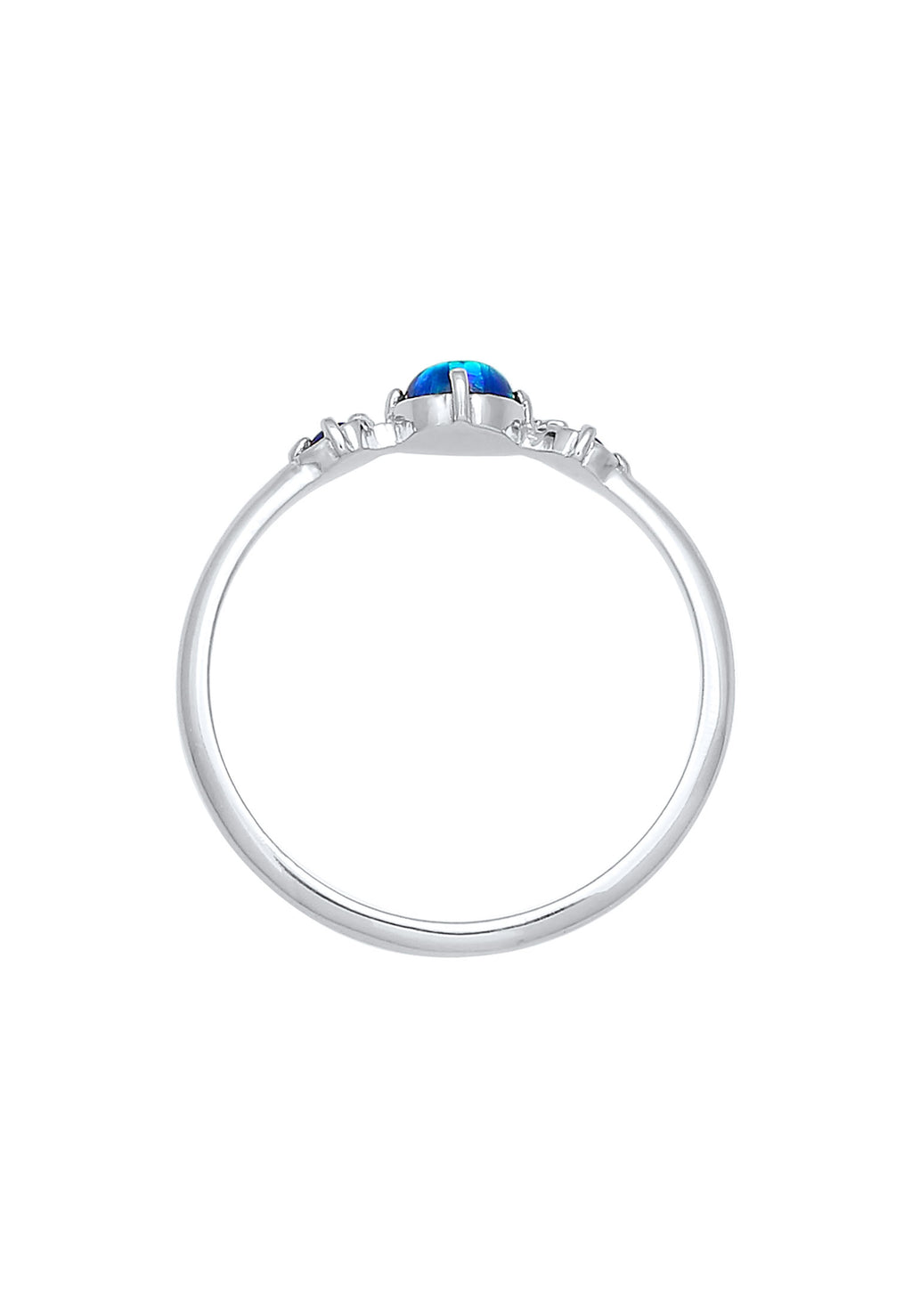 Cincin Geo Vintage Trend Opal Sintetis Perak Sterling 925