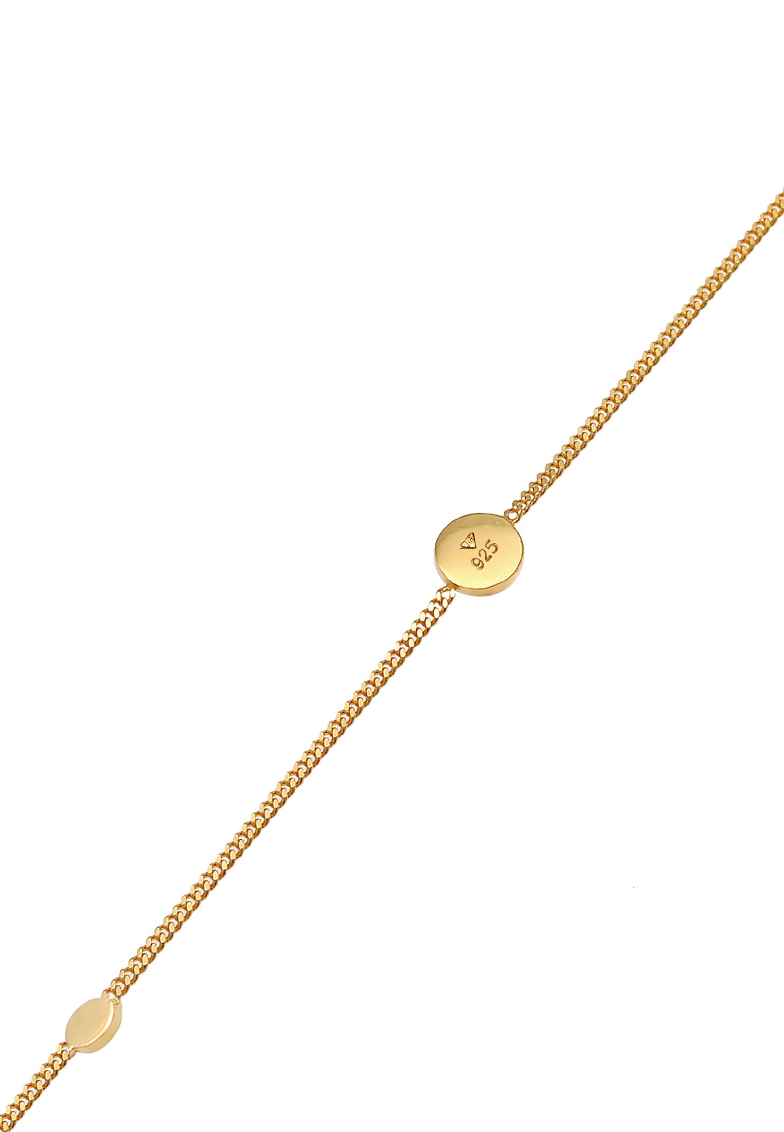 Anklet Coin Trend Timeless Adjustable in 925 Sterling Silver Gold Plated
