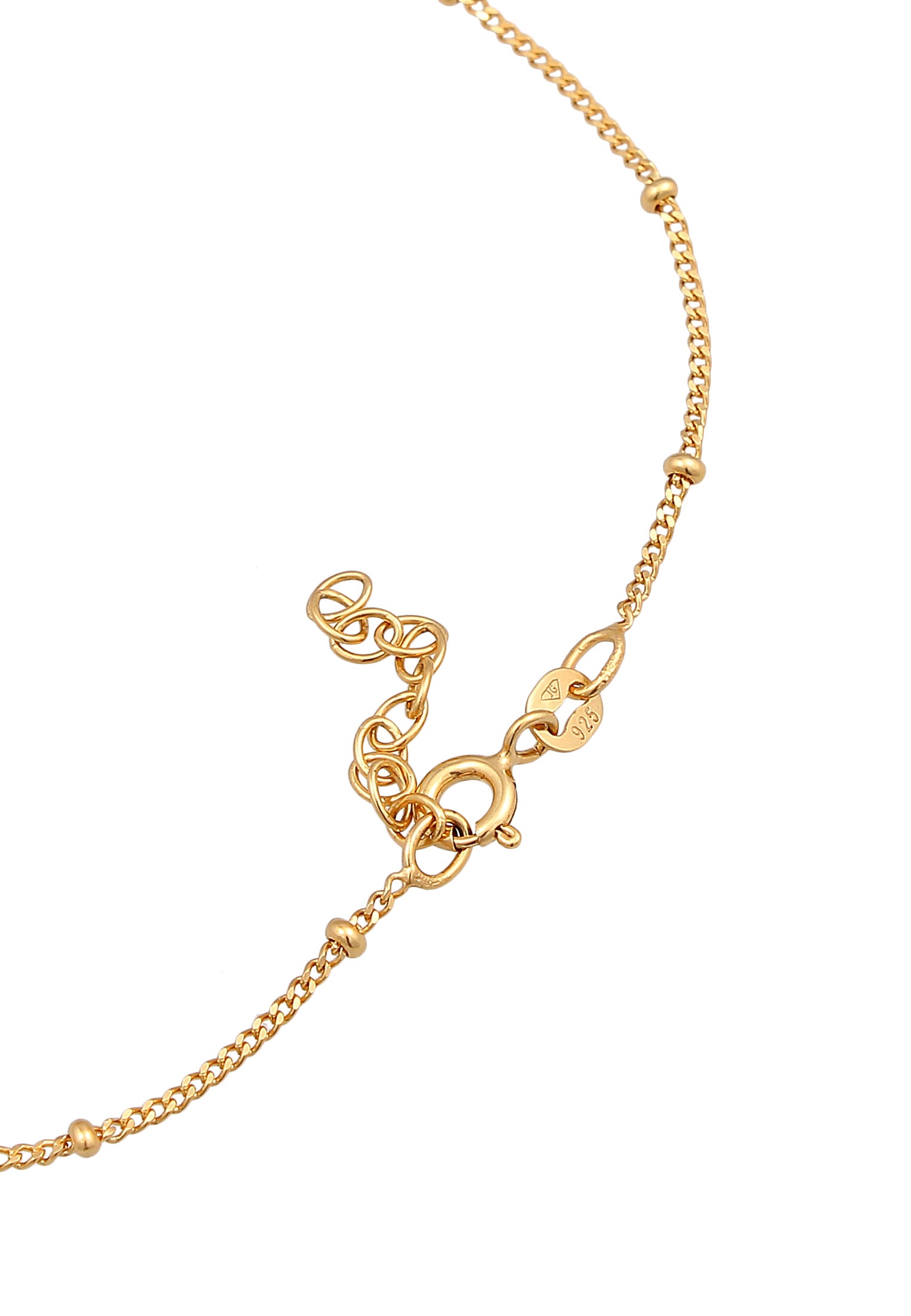 Anklet Chain Platelets in 925 Sterling Silver Gold Plated