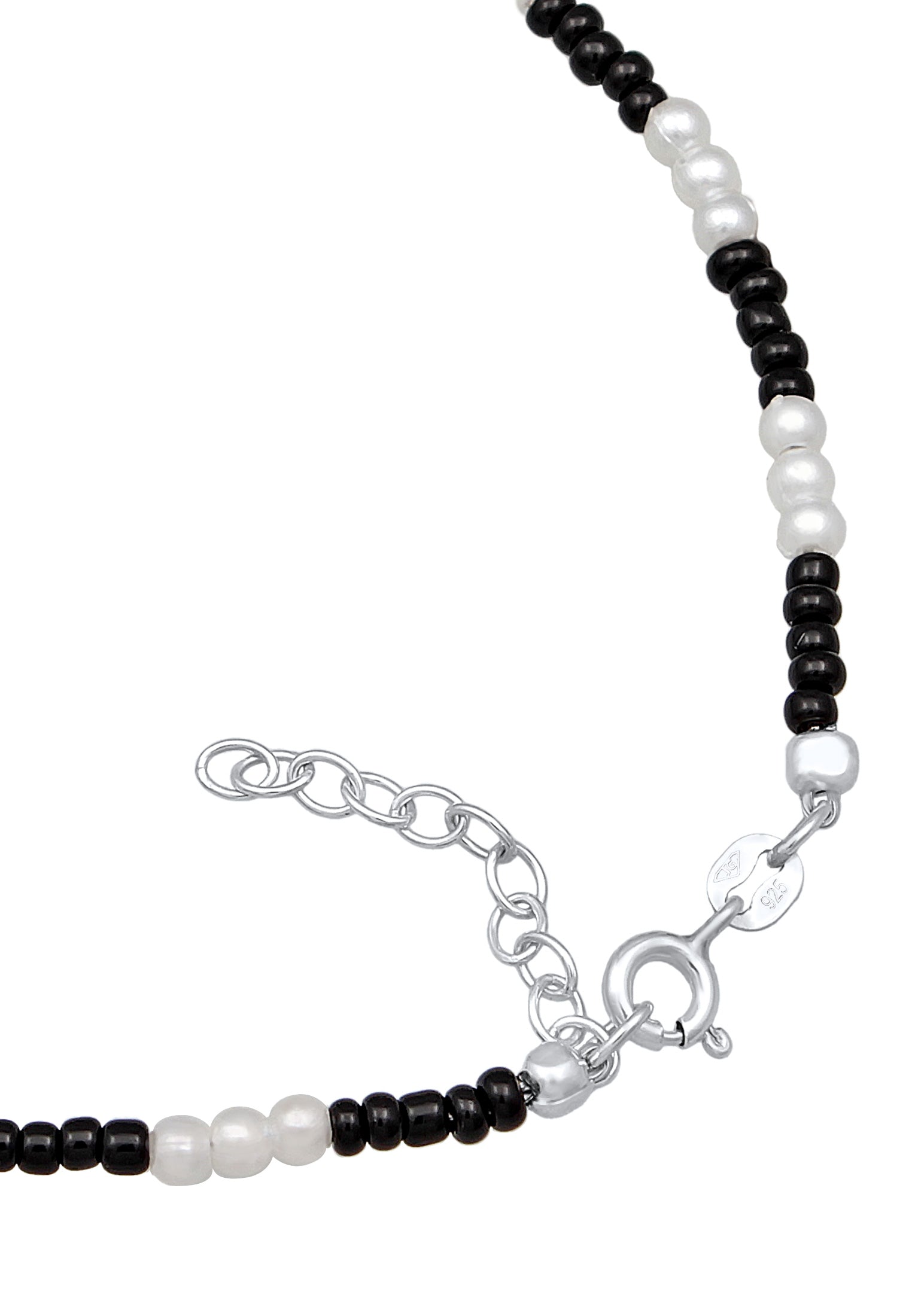 Gelang Kaki Manik Yin Yang Perak Murni 925