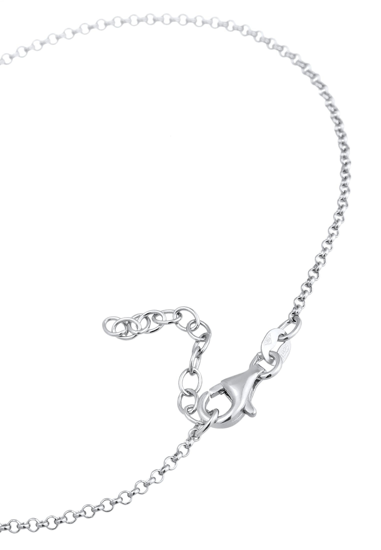 Anklet Cloverleaf Lucky Charm Zirconia in 925 Sterling Silver