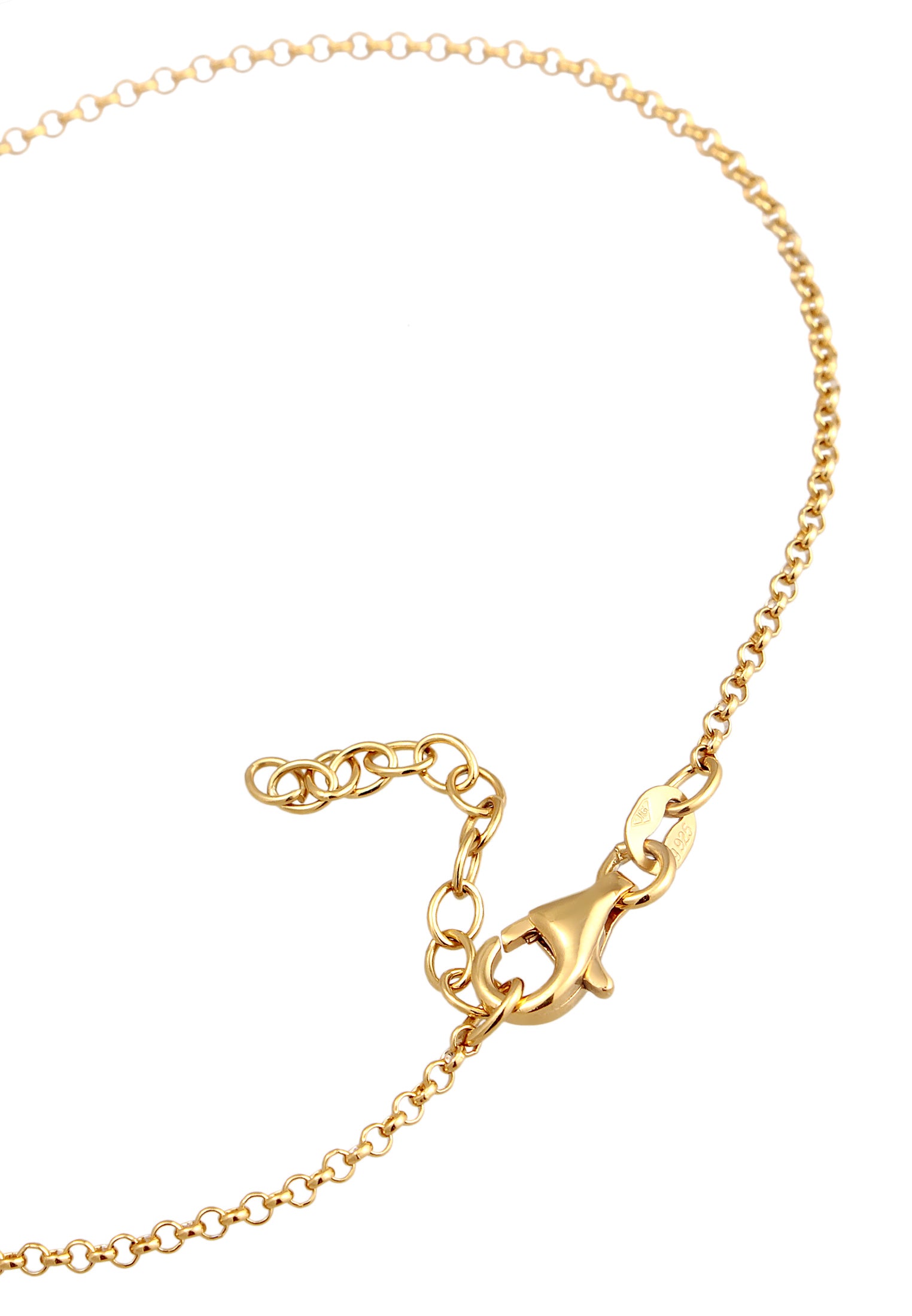 Anklet Cloverleaf Lucky Charm Zirconia in 925 Sterling Silver