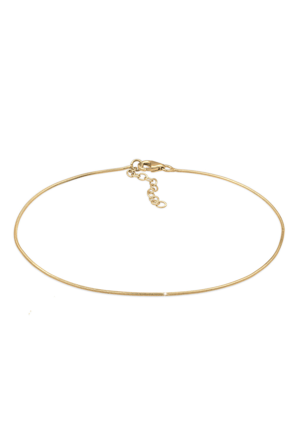Anklet Snake Chain 925 Sterling Silver Gold Plated