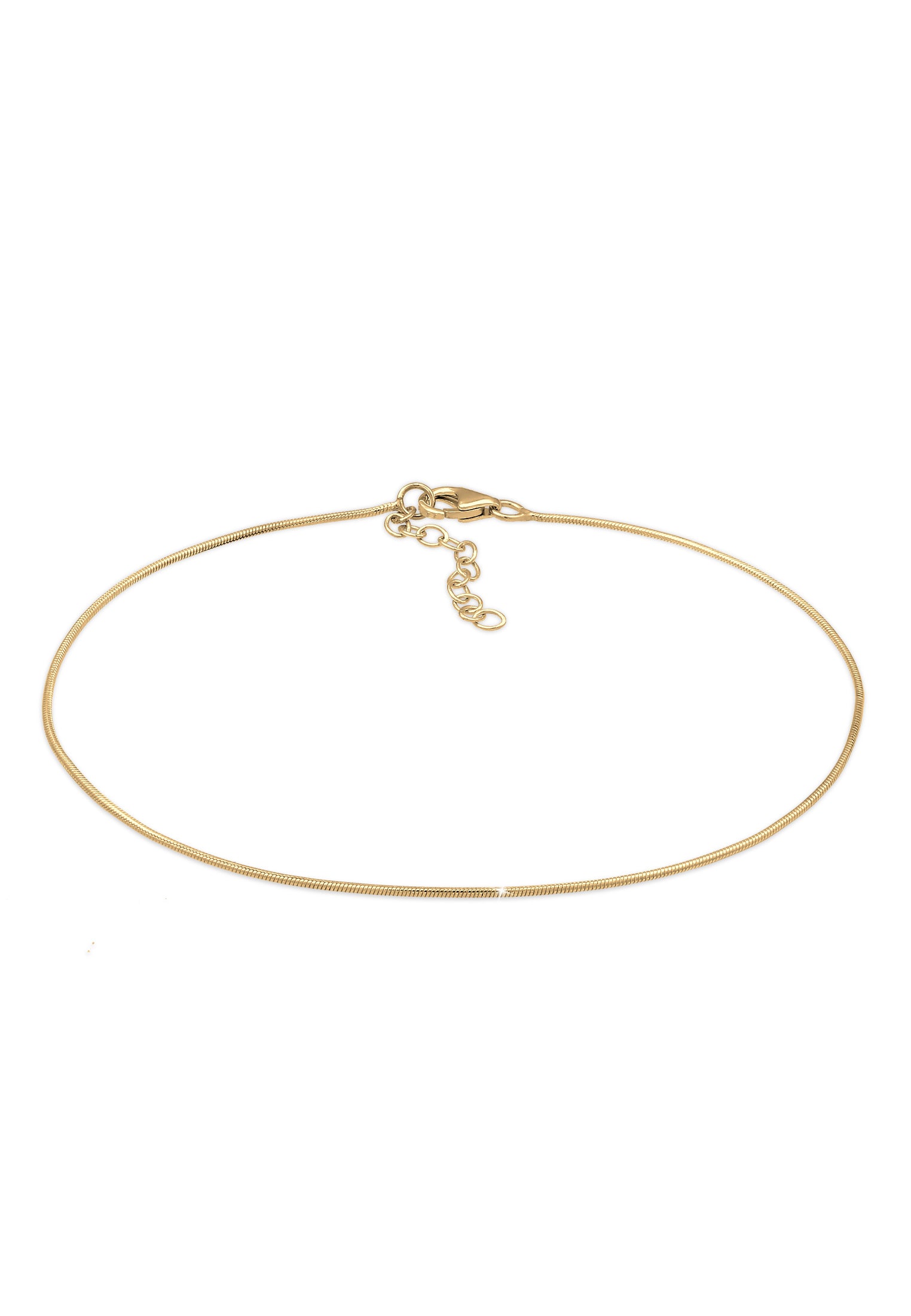 Anklet Snake Chain 925 Sterling Silver Gold Plated