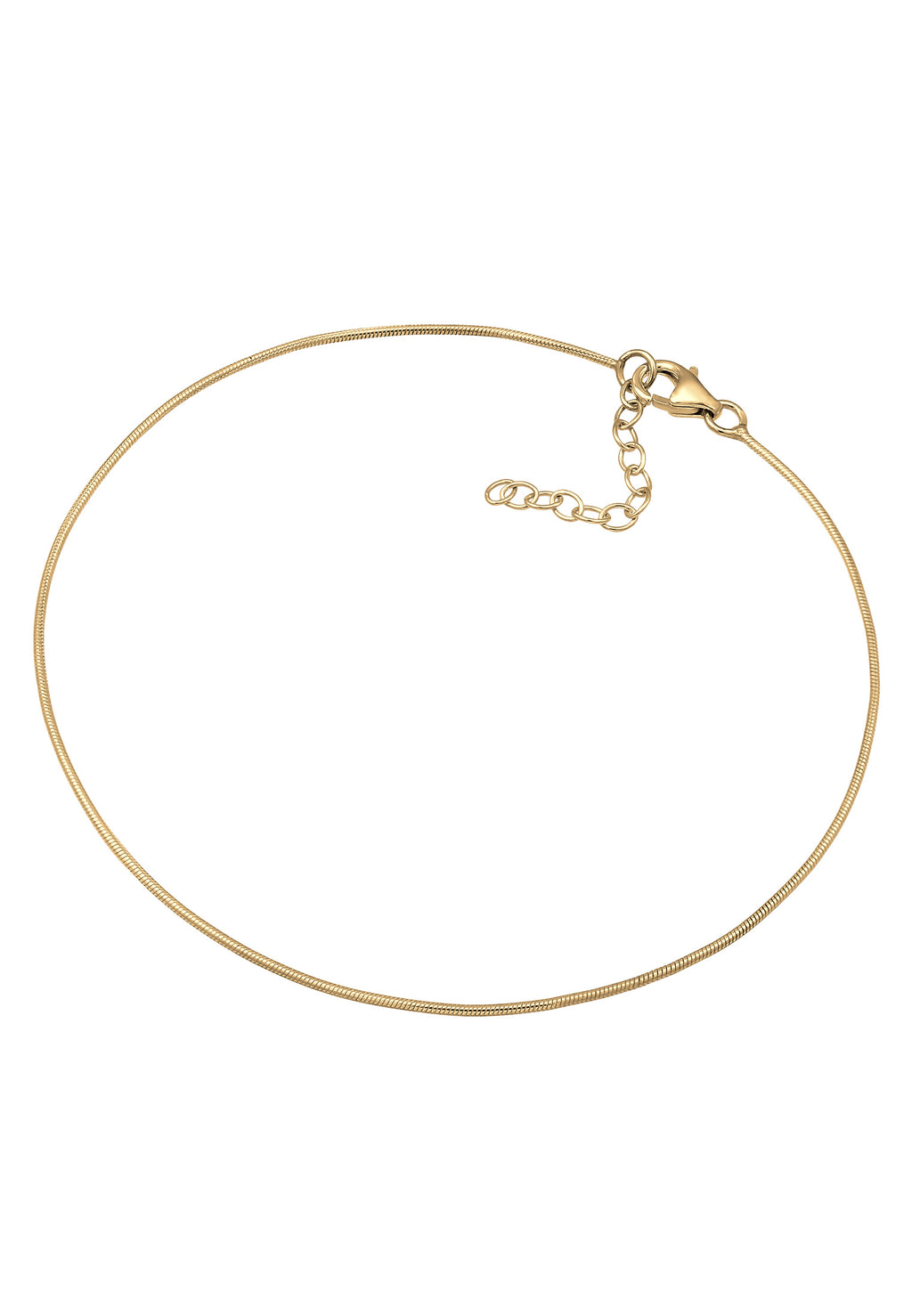Anklet Snake Chain 925 Sterling Silver Gold Plated