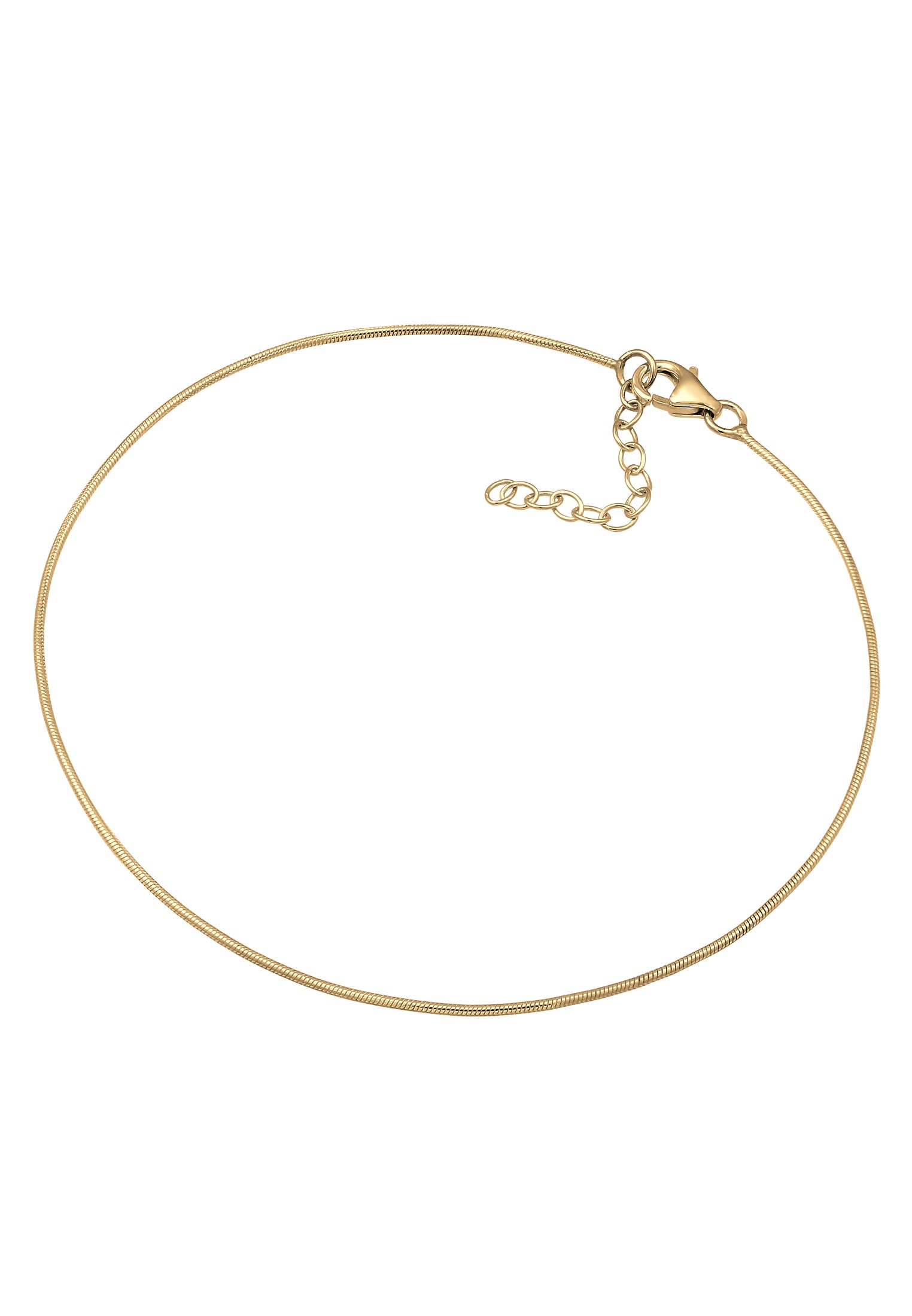 Anklet Snake Chain 925 Sterling Silver Gold Plated
