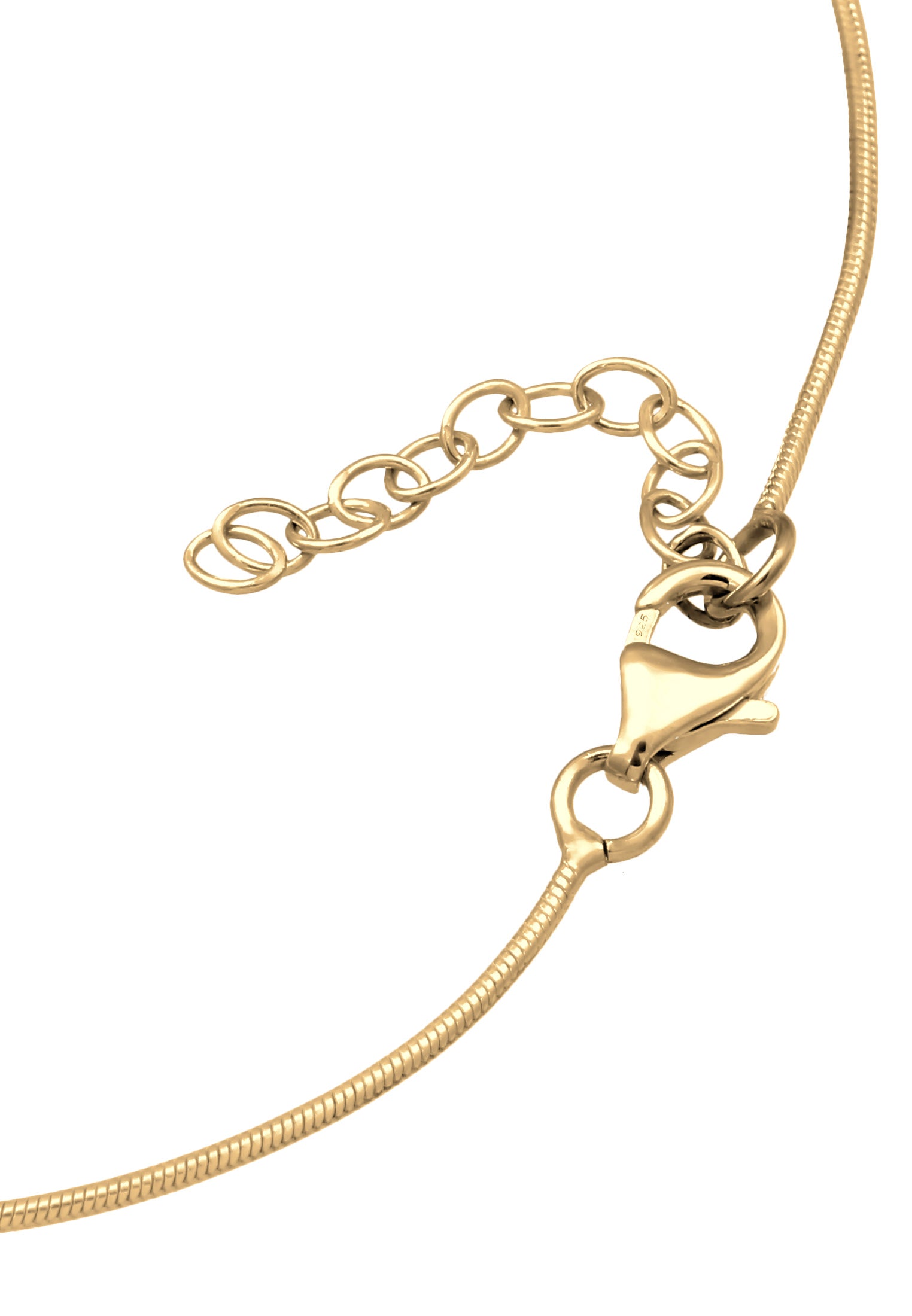 Anklet Snake Chain 925 Sterling Silver Gold Plated