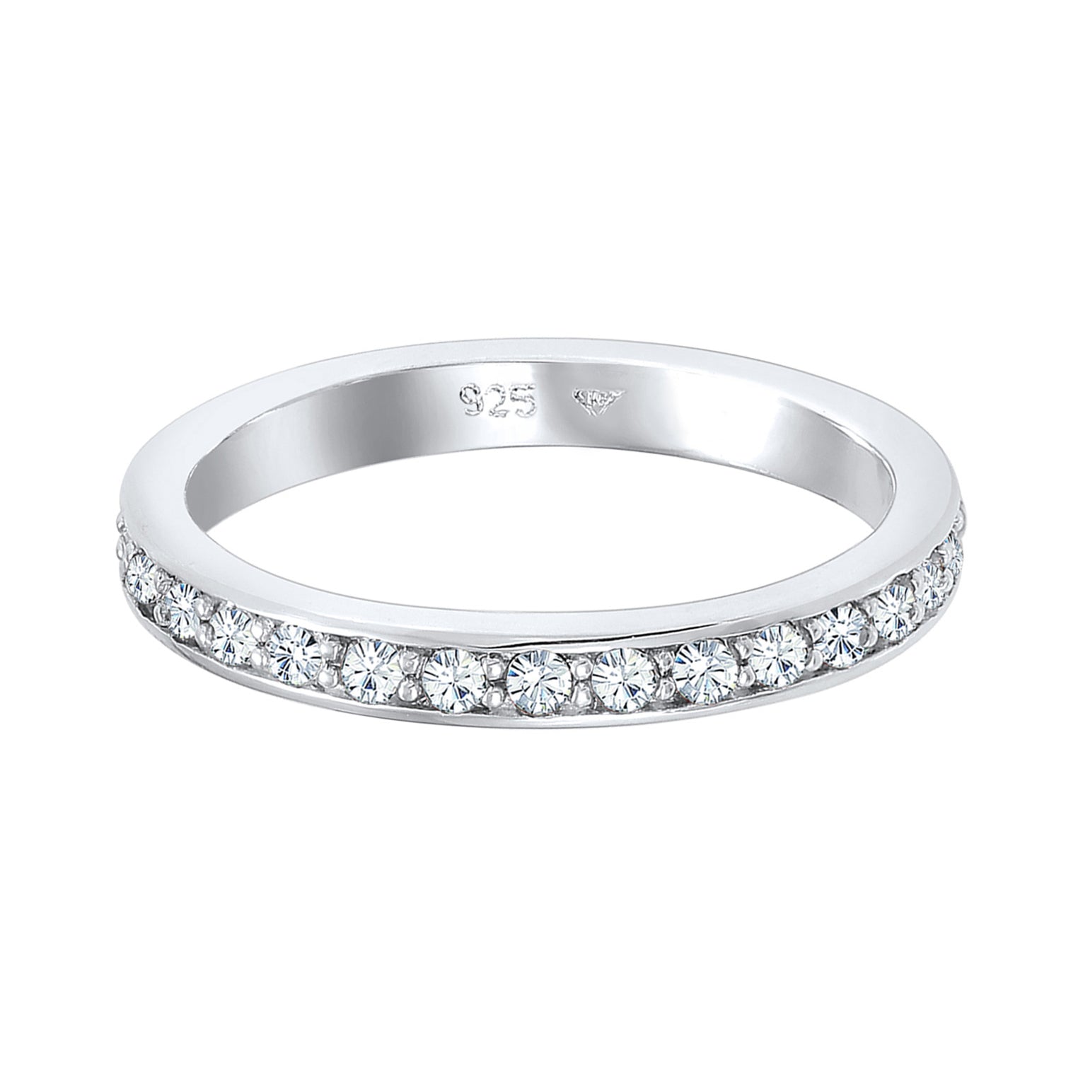 White Perhiasan Wanita Perak Asli - Silver Cincin Glamorous Crystals