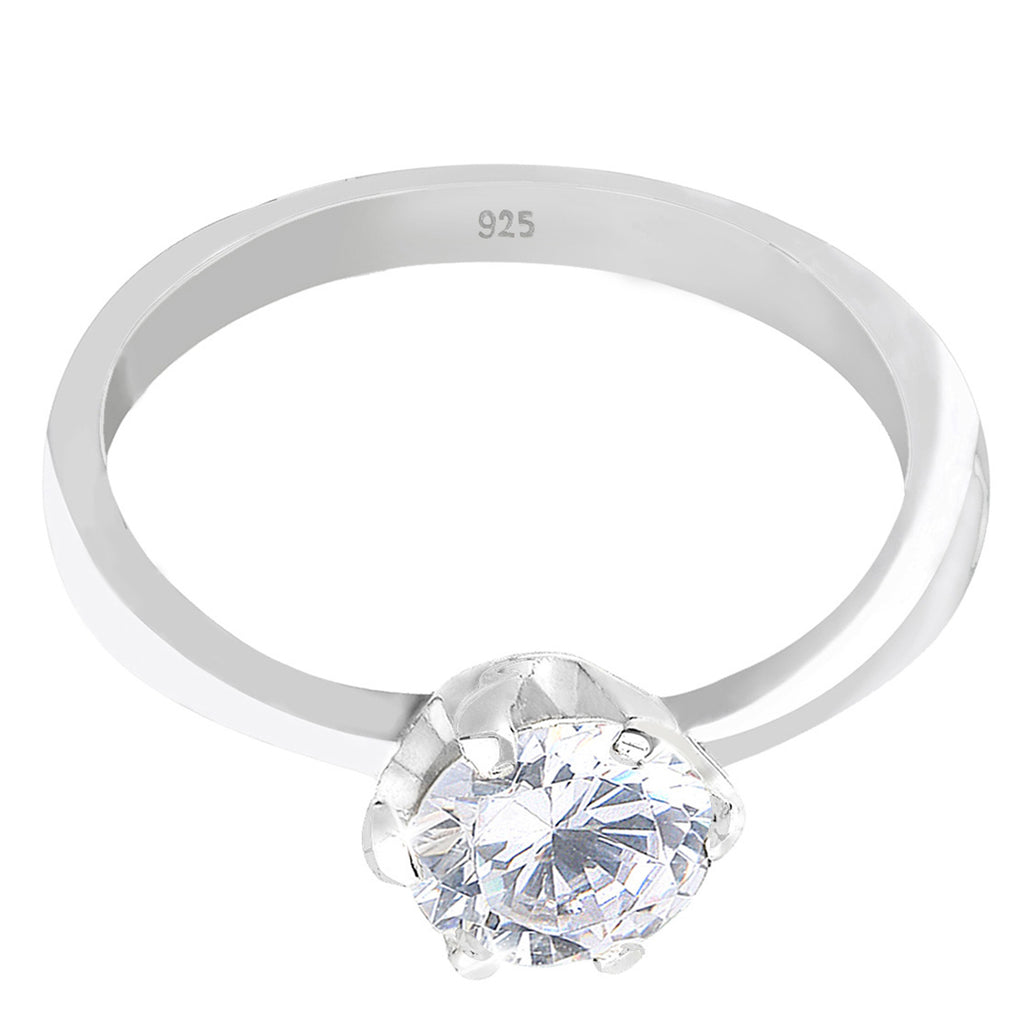 White Elli Germany Cincin 925 Sterling Silver Cincin Basic Zirconia