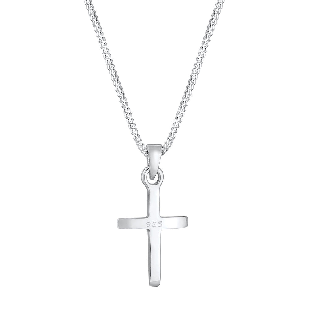 Silver Perhiasan Wanita Perak Asli - Silver Kalung  Cross Star Engraving Filigree