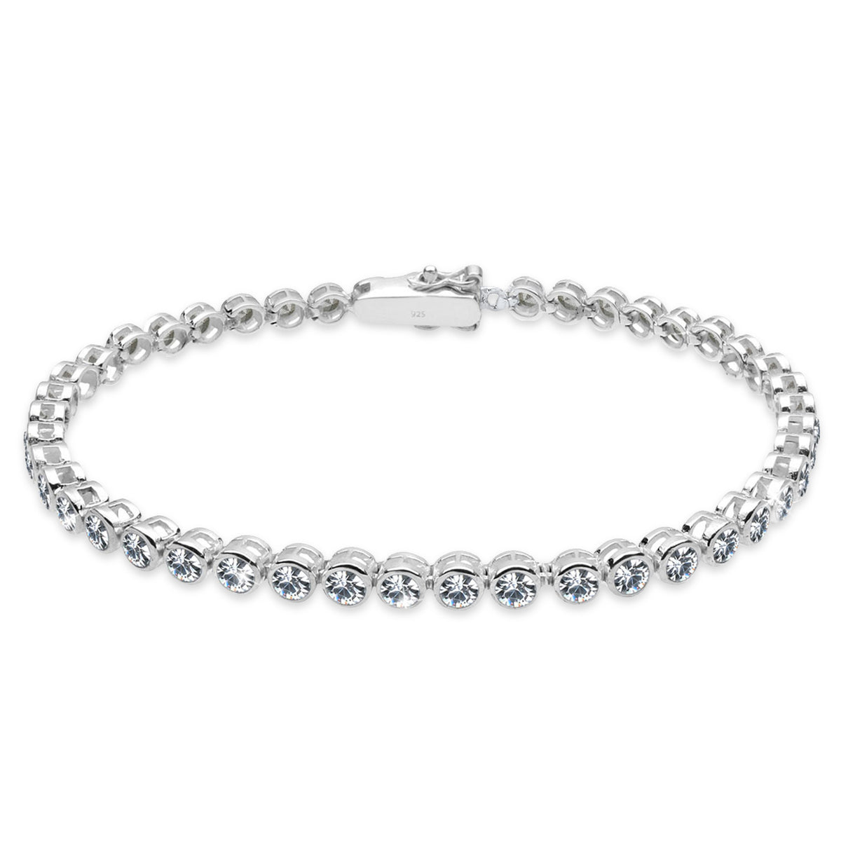 Crystal Tennis Bracelet 925 Silver – Embellished with Crystals by Swarovski®