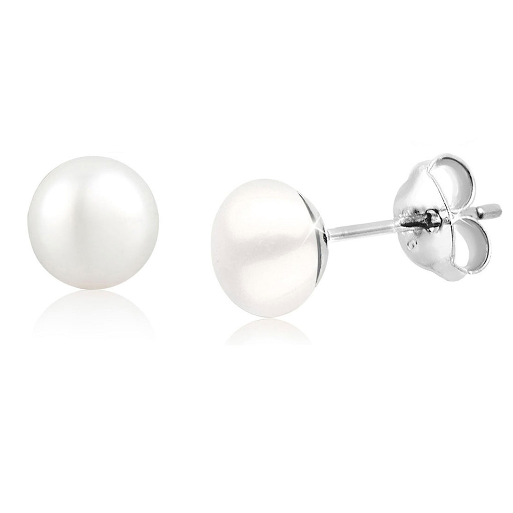 Silver Perhiasan Wanita Perak Asli - Silver Anting Stud Mutiara