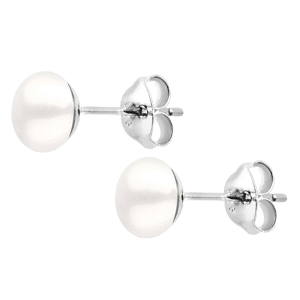 Silver Perhiasan Wanita Perak Asli - Silver Anting Stud Mutiara