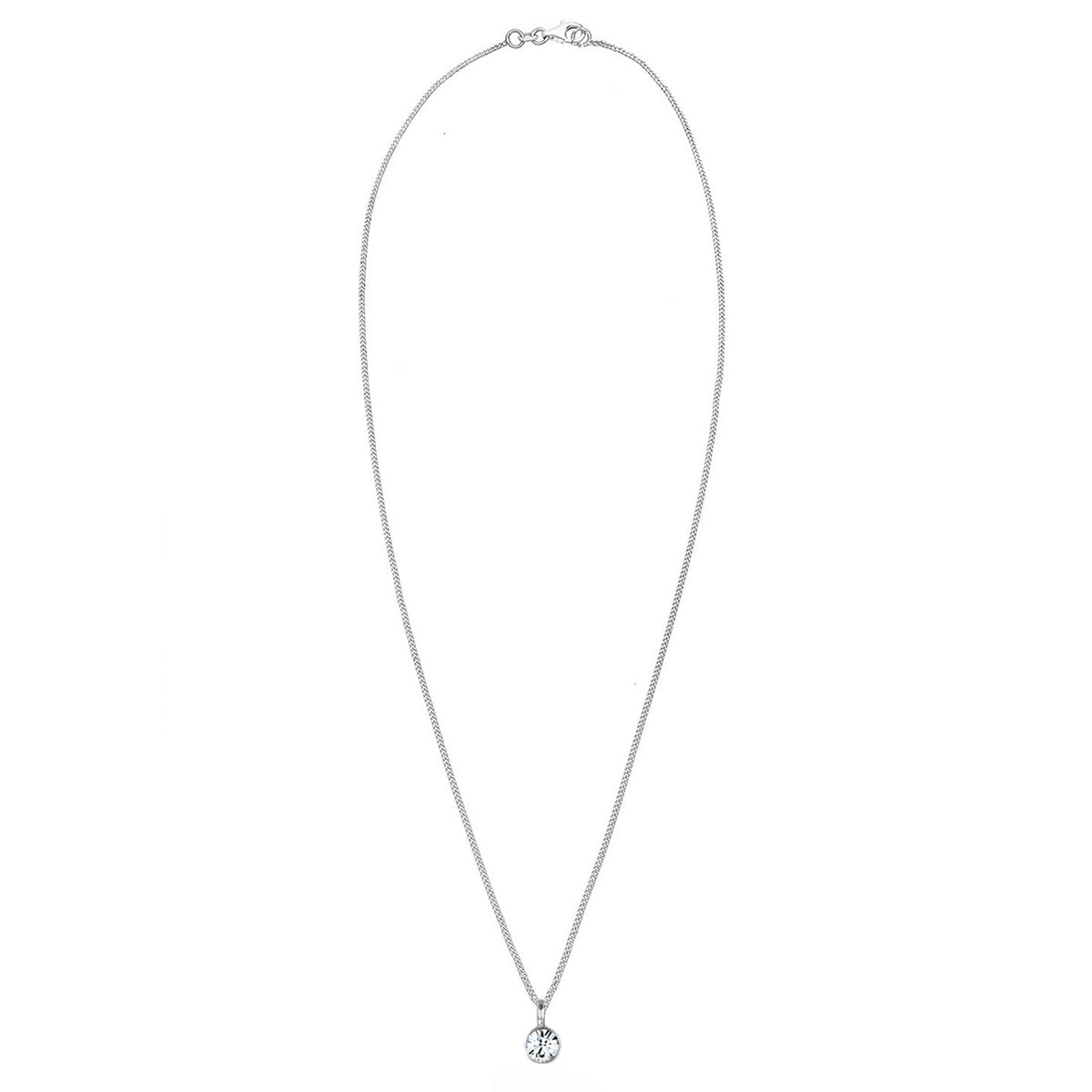 Silver - Elli | Solitaire Necklace 925 Silver – Embellished with Crystals by Swarovski®
