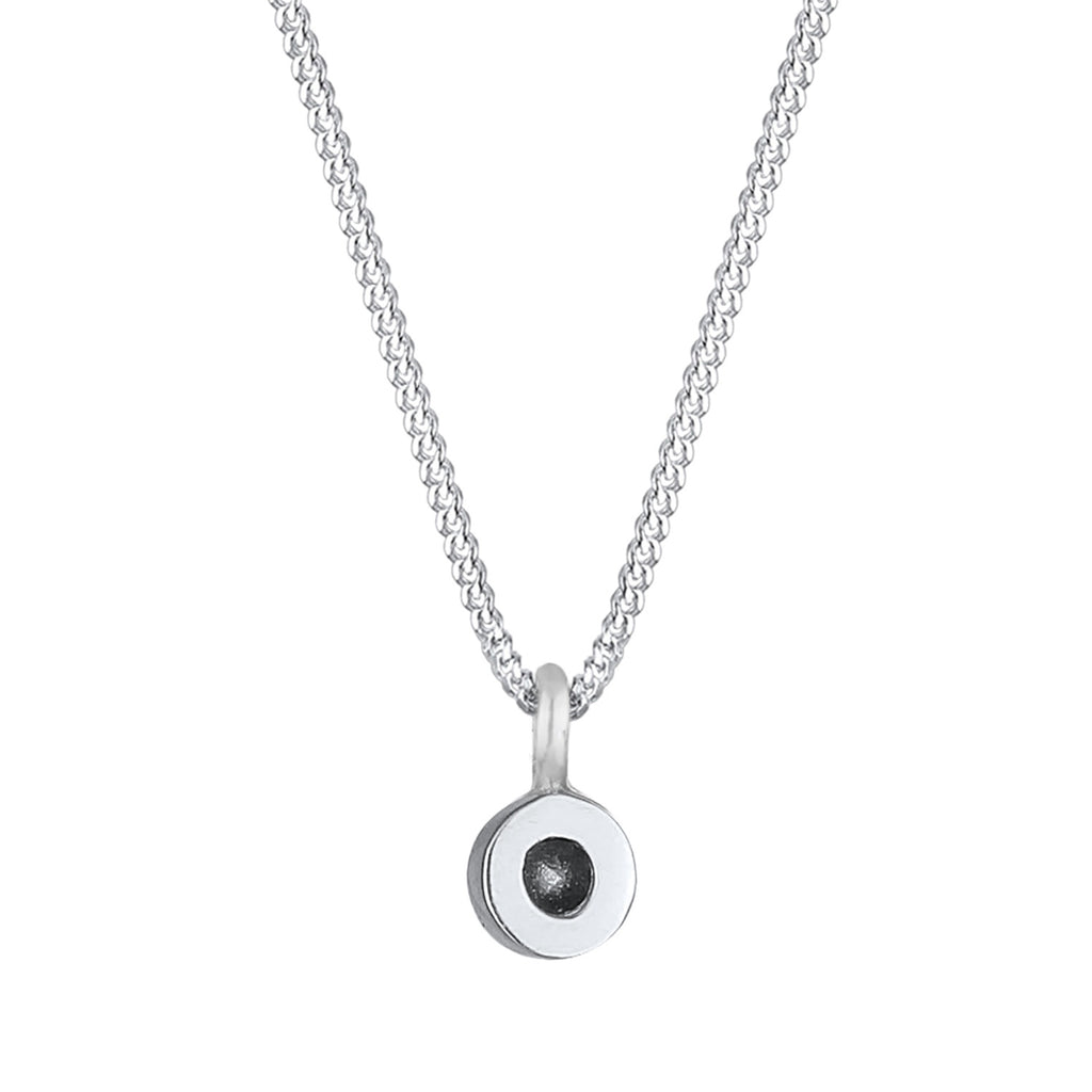 Silver Perhiasan Wanita Perak Asli - Silver Kalung   Basic Solitaire Crystal