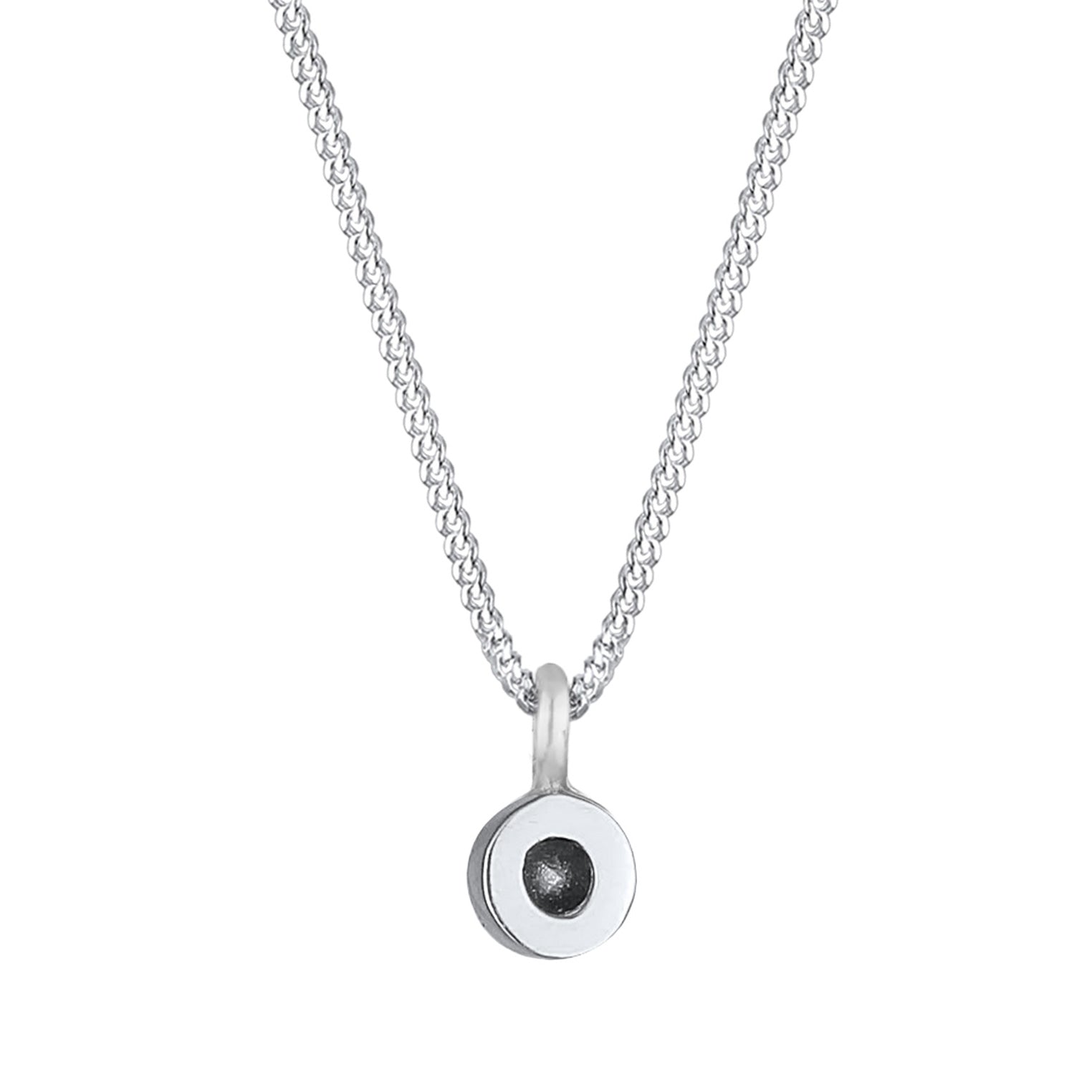 Silver Perhiasan Wanita Perak Asli - Silver Kalung   Basic Solitaire Crystal